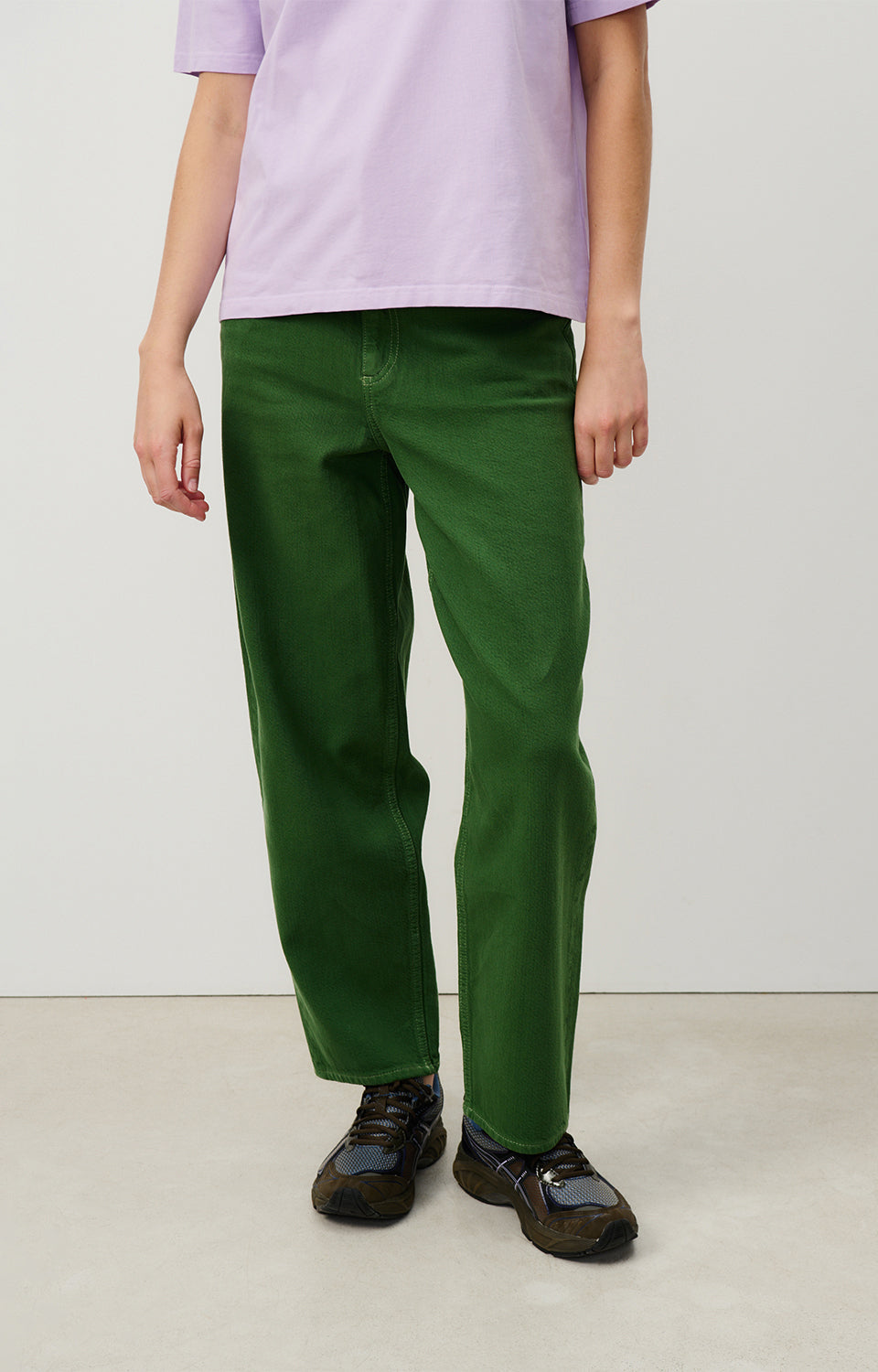 Women Green Denim Trousers