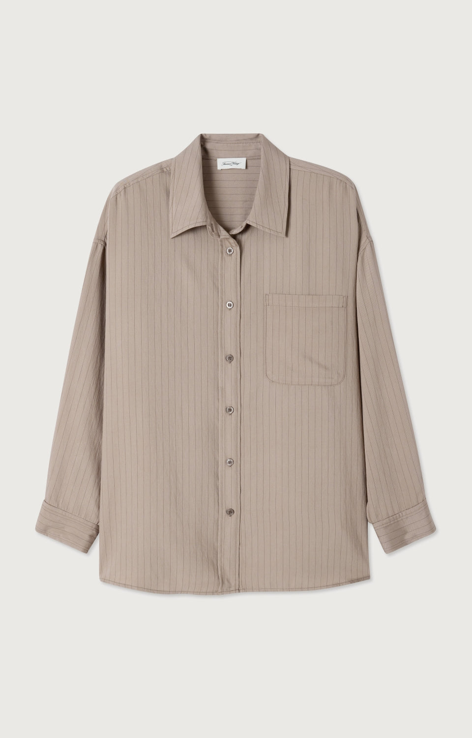 Women Beige Grey Stripes Shirt