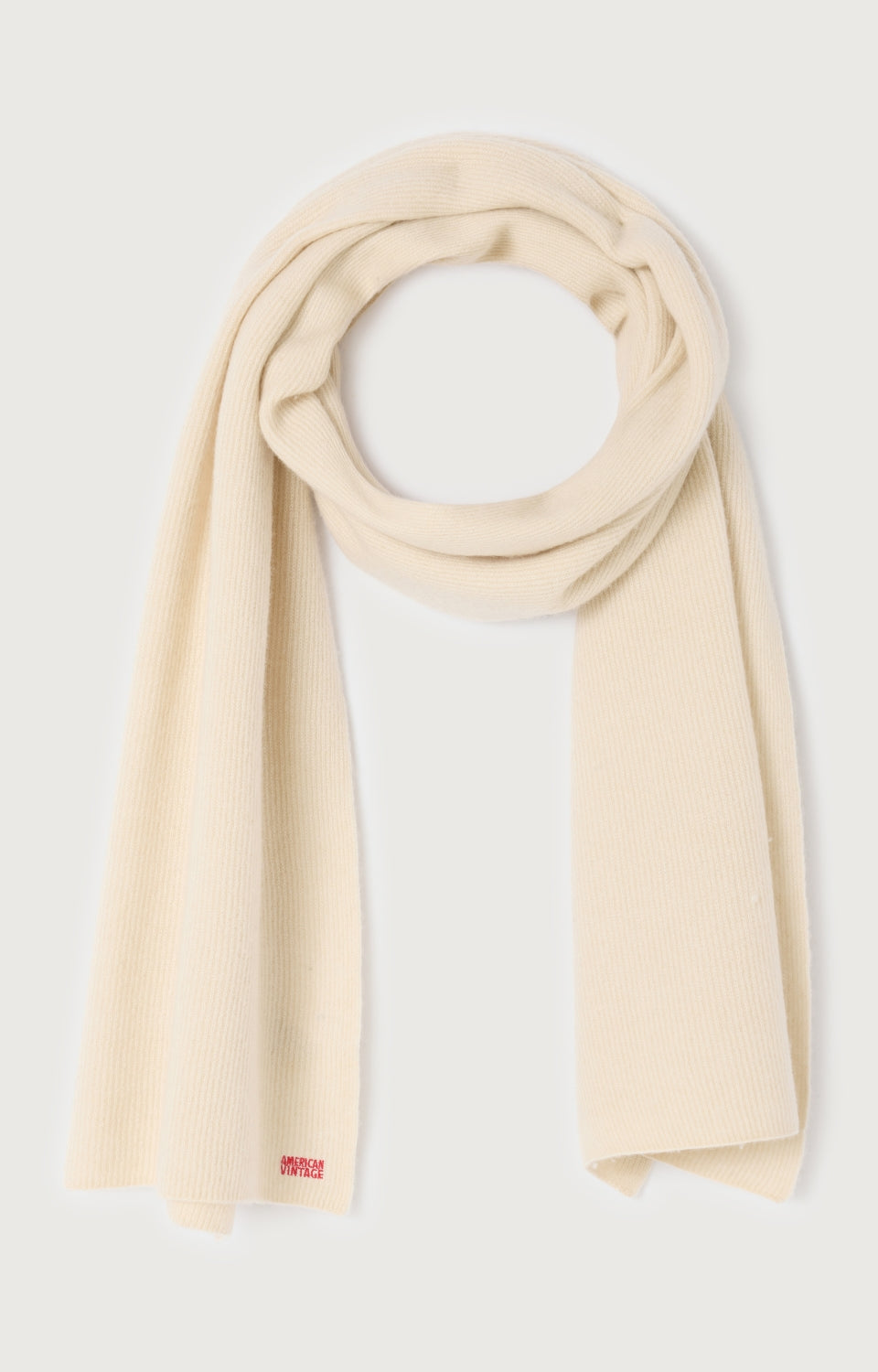 Women White Wool Scarf