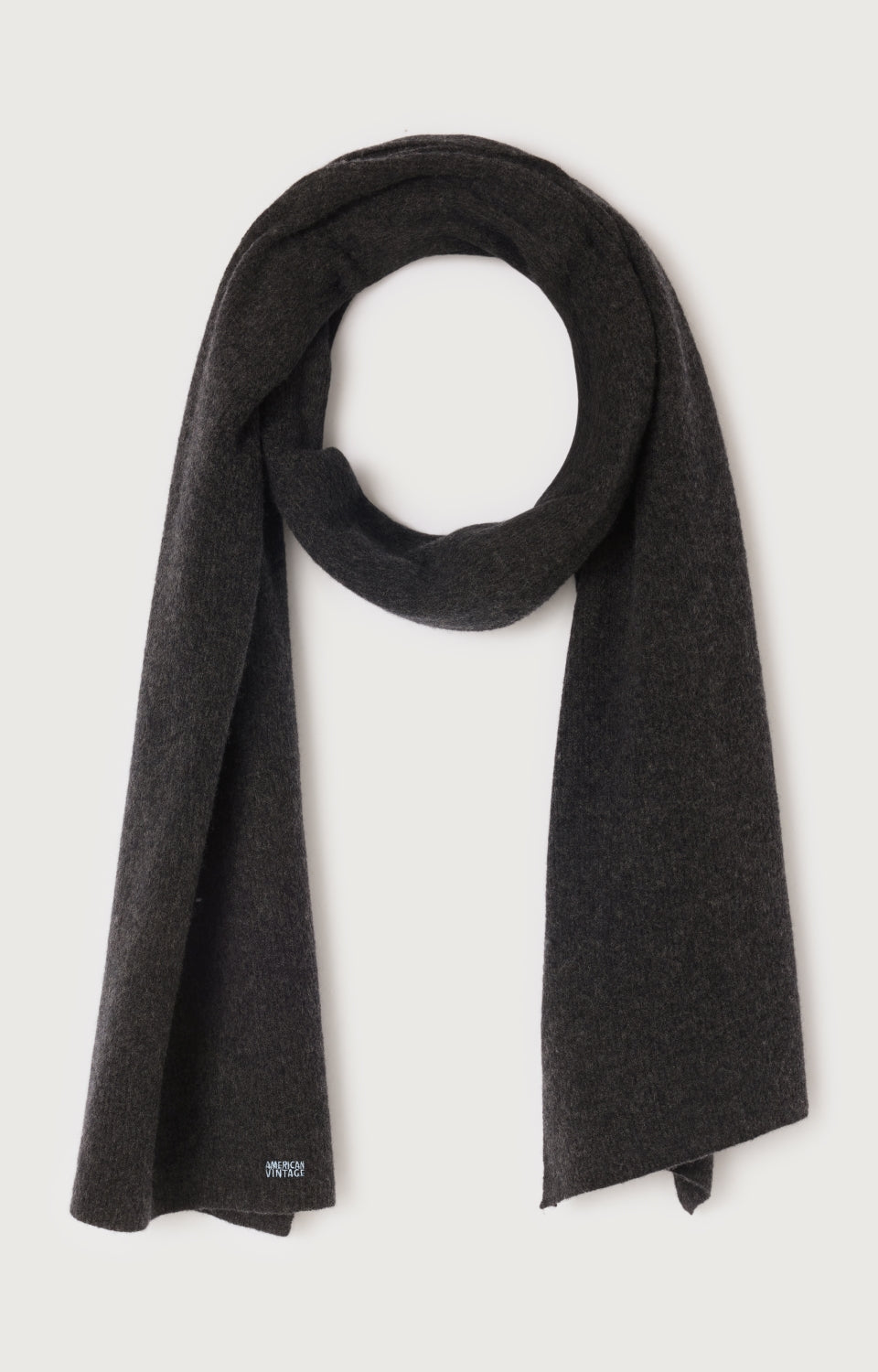 Women Dark Grey Wool Scarf