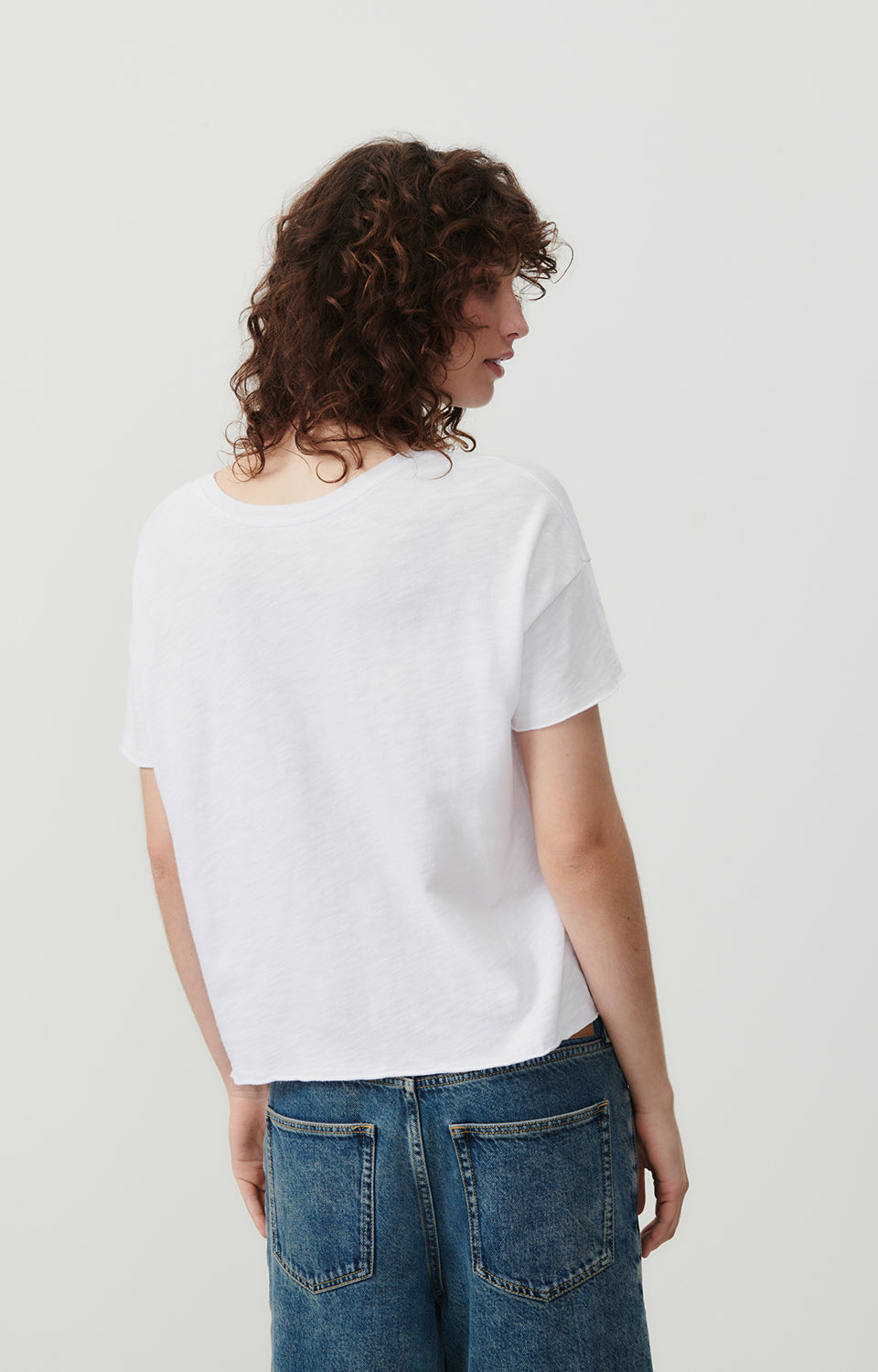 Women White Cotton T-Shirt