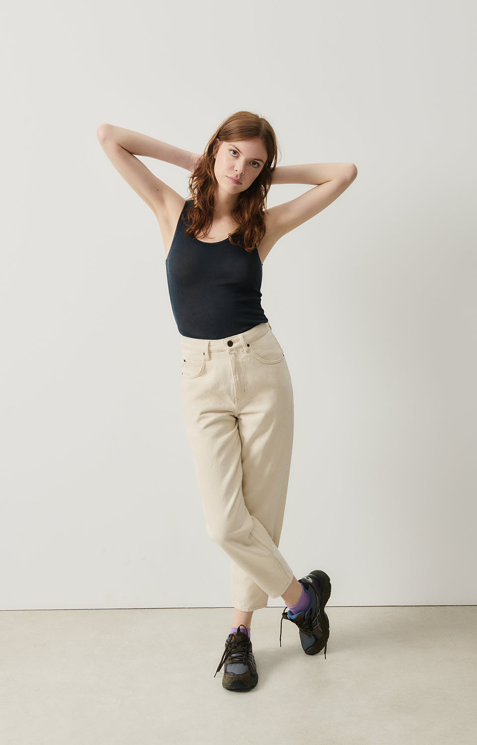 Women White Cotton Trousers