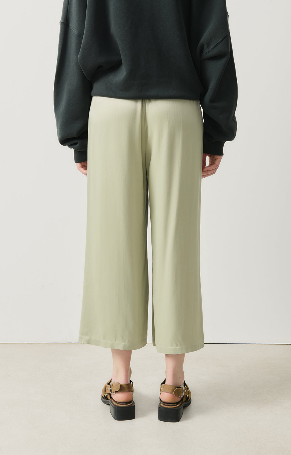 Women Light Green Trousers