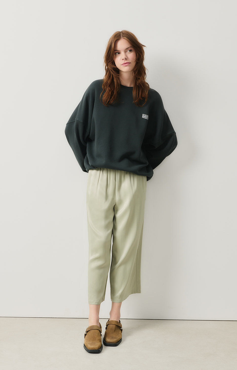 Women Light Green Trousers