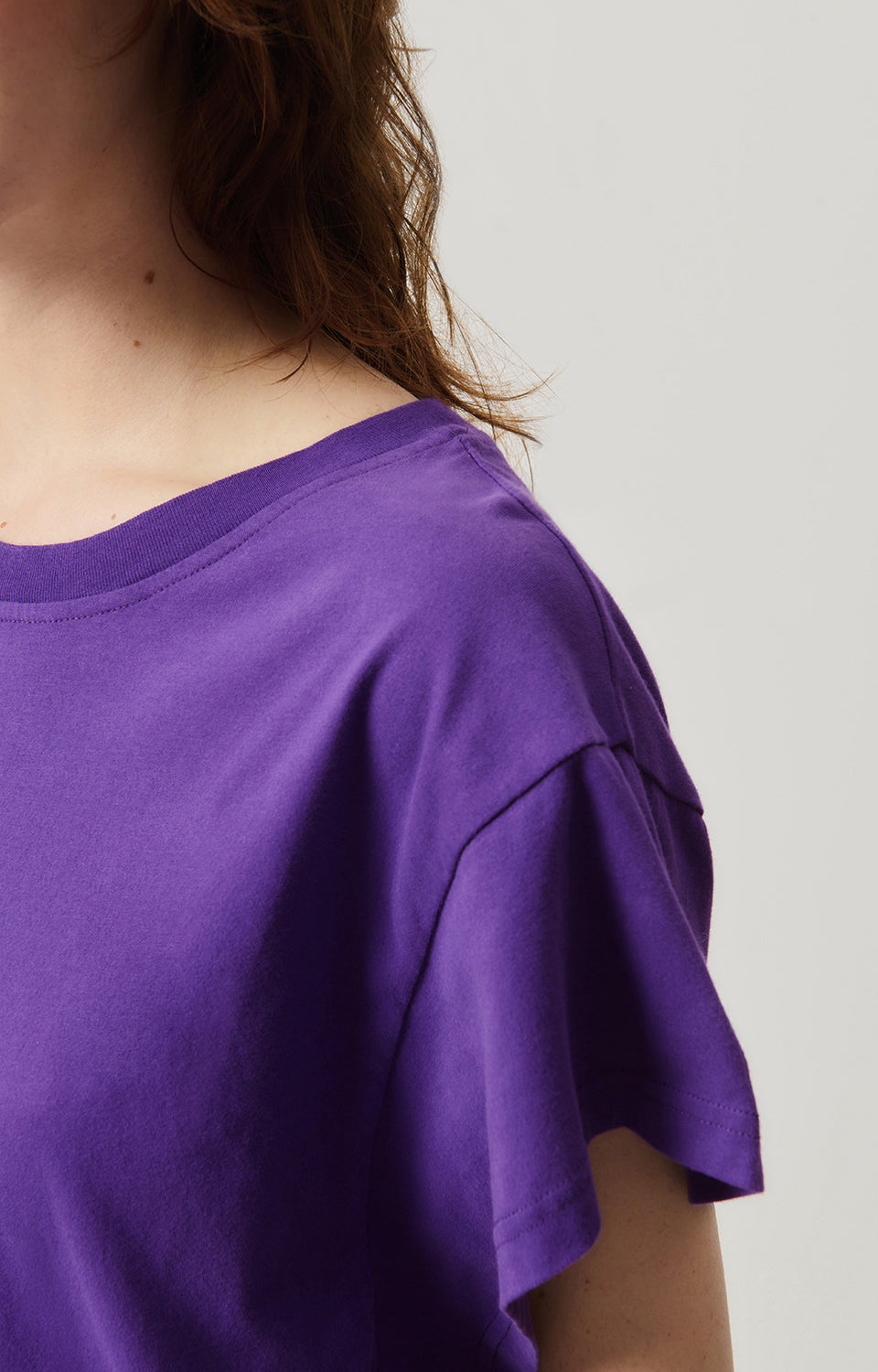 Women Purple Cotton T-Shirt