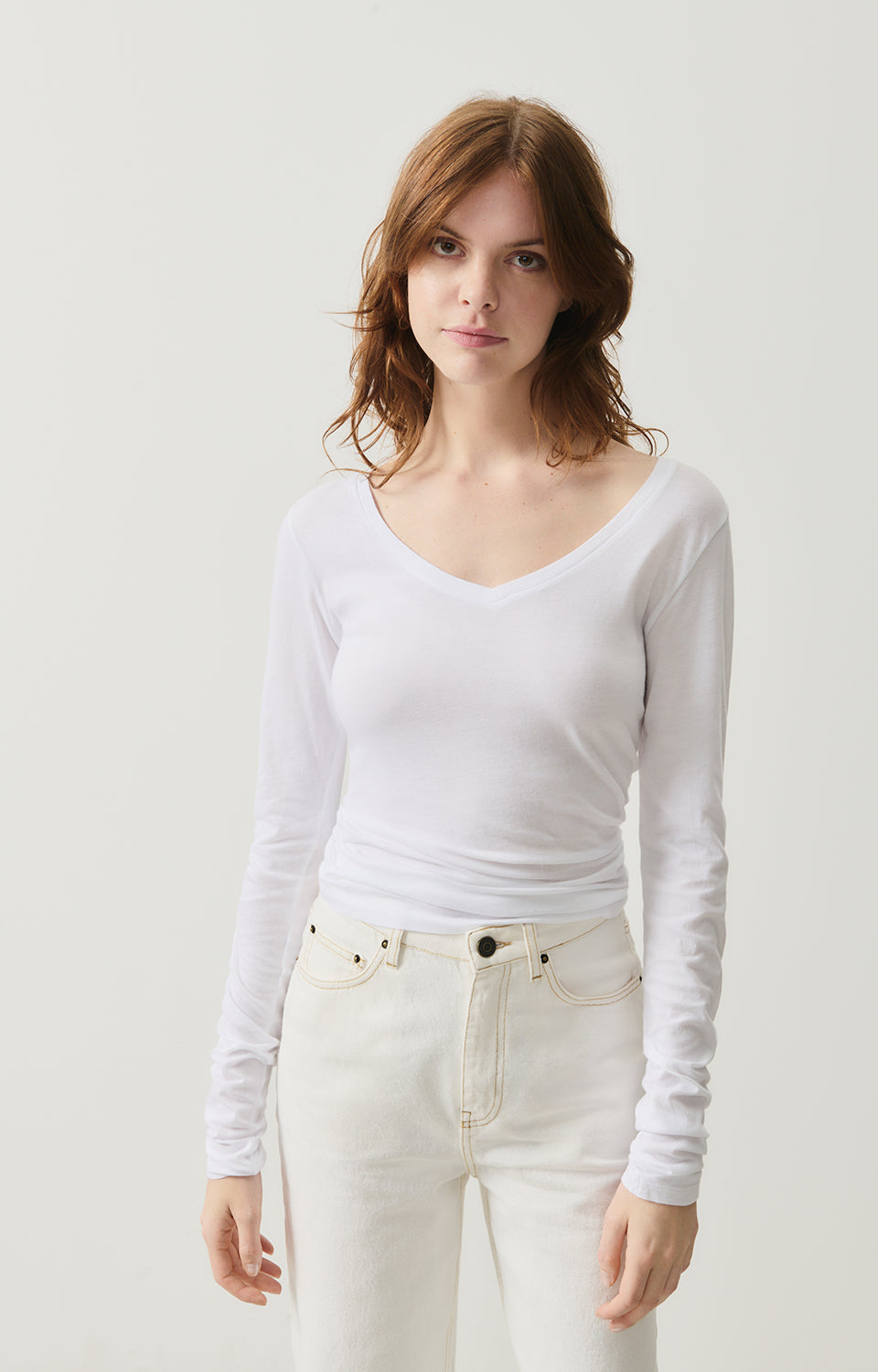 Women White Cotton T-Shirt