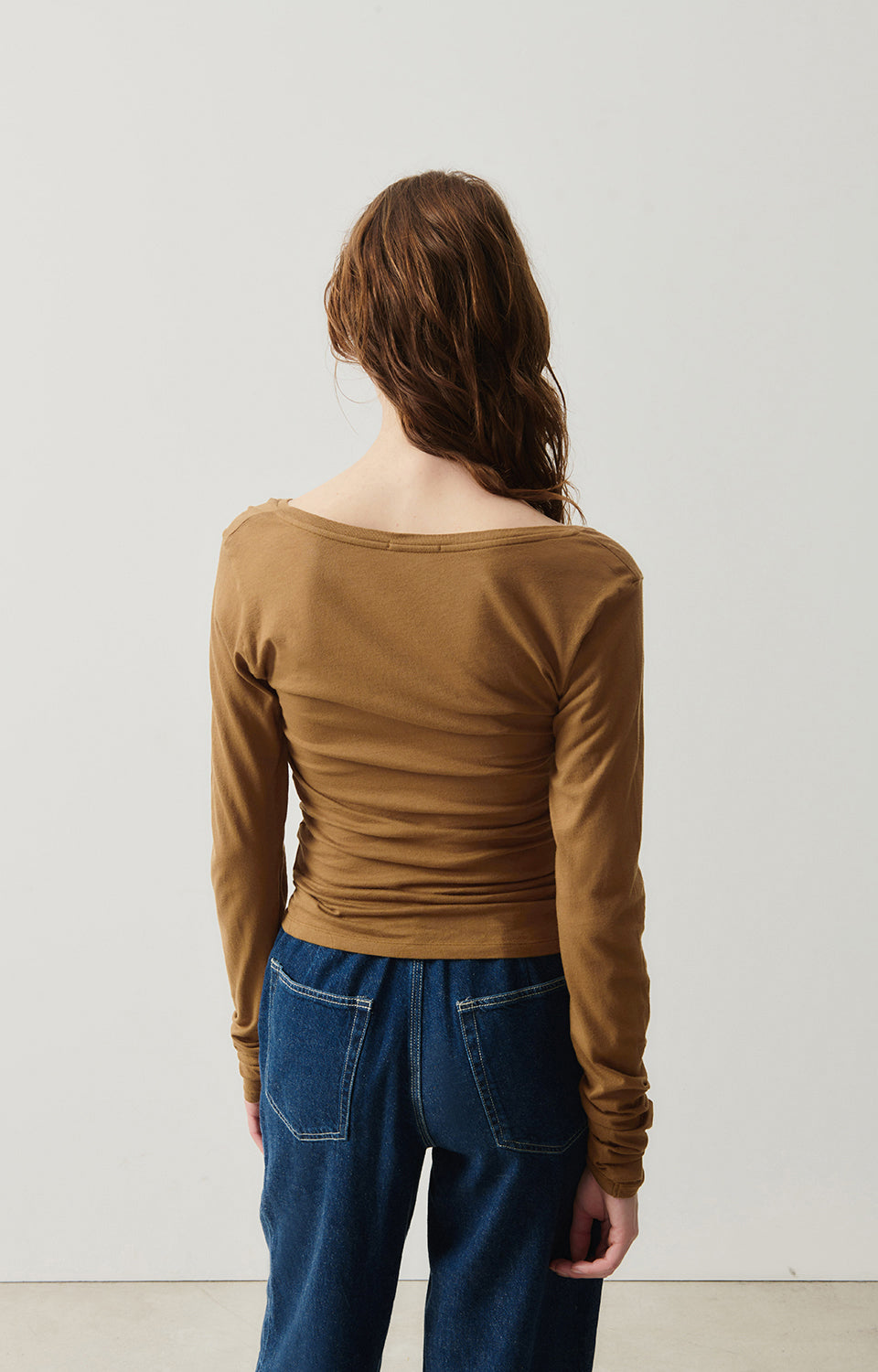 Women Light Brown Cotton T-Shirt