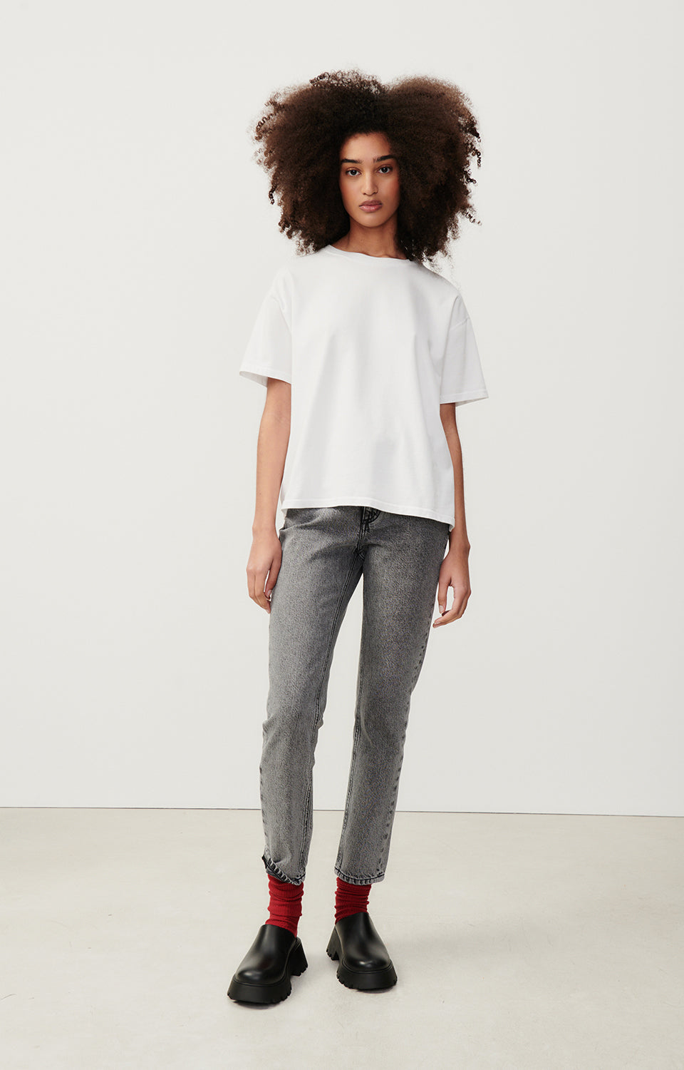 Women Grey Denim Trousers