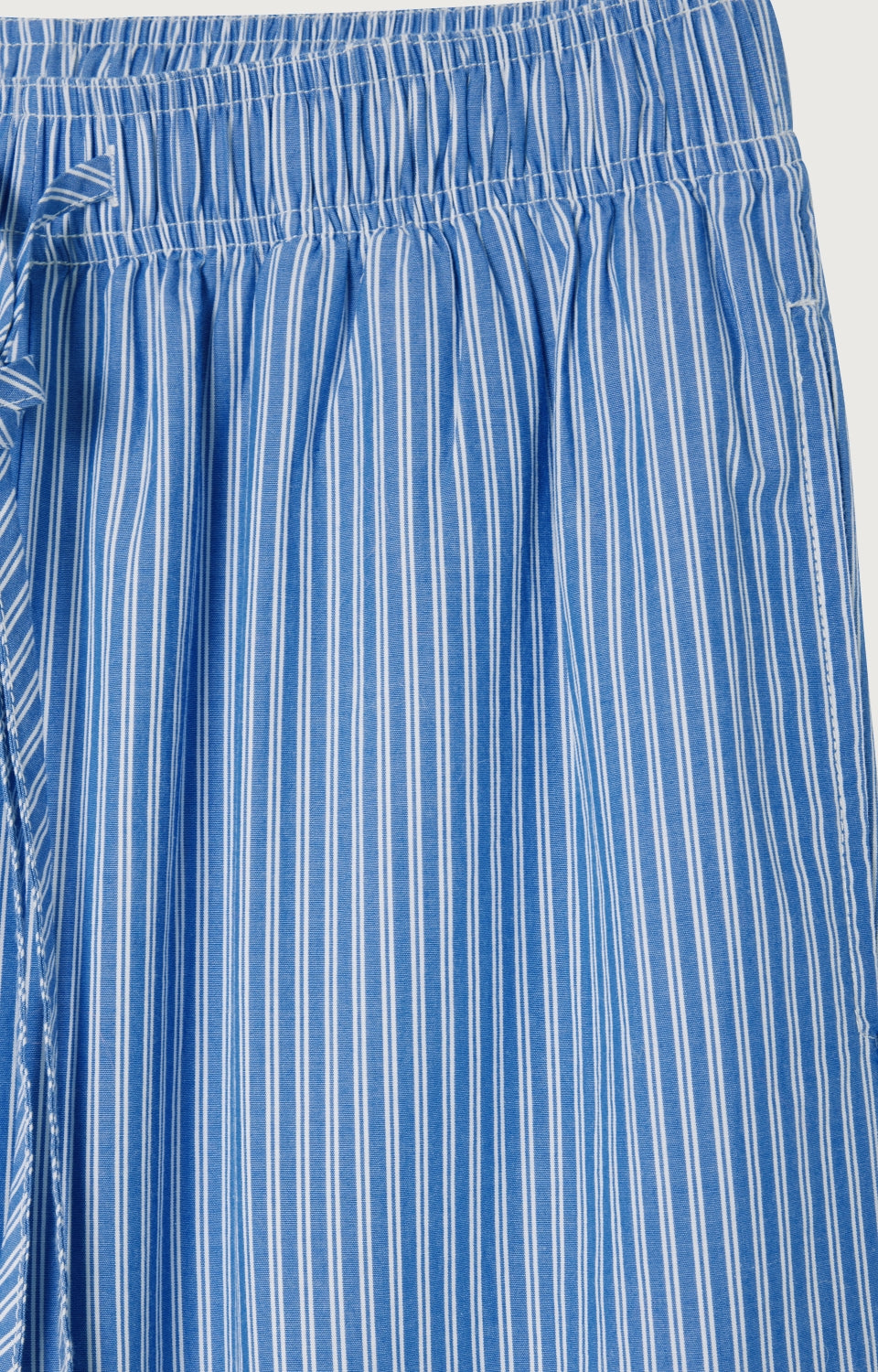 Women Blue Stripes Cotton Trousers