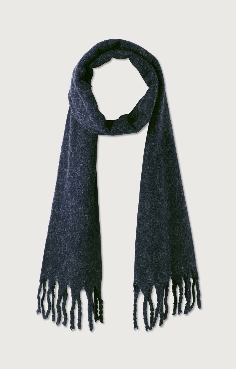 Women Navy Knit Scarf(214x47cm)