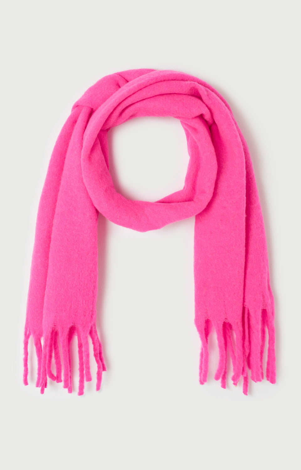 Women Pink Knit Scarf(214x47cm)