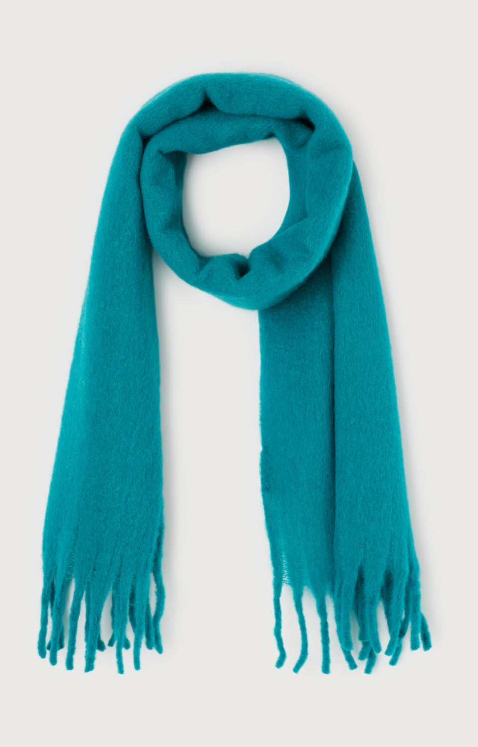 Women Blue Knit Scarf(214x47cm)