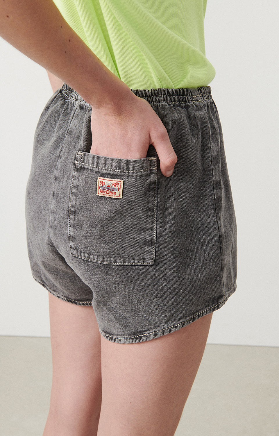 Women Grey Denim Shorts