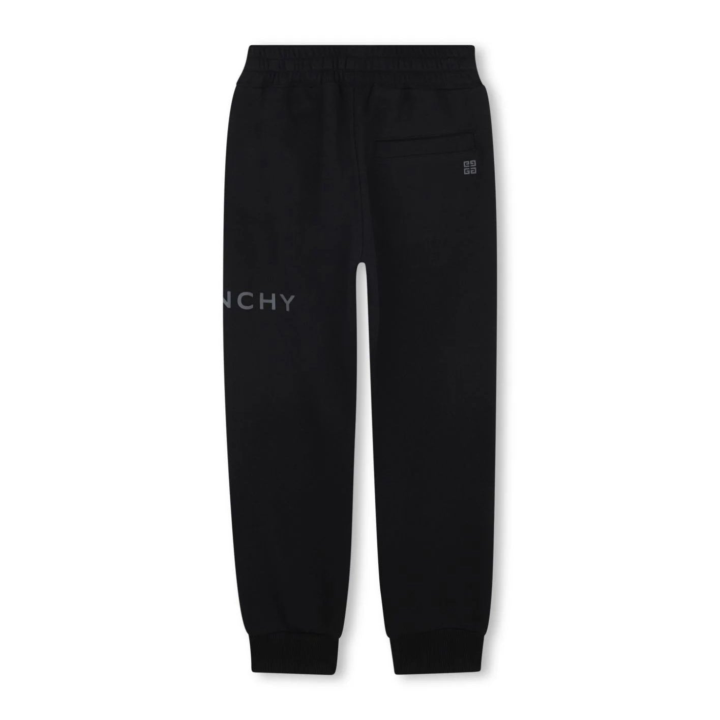 Boys & Girls Black Logo Cotton Trousers