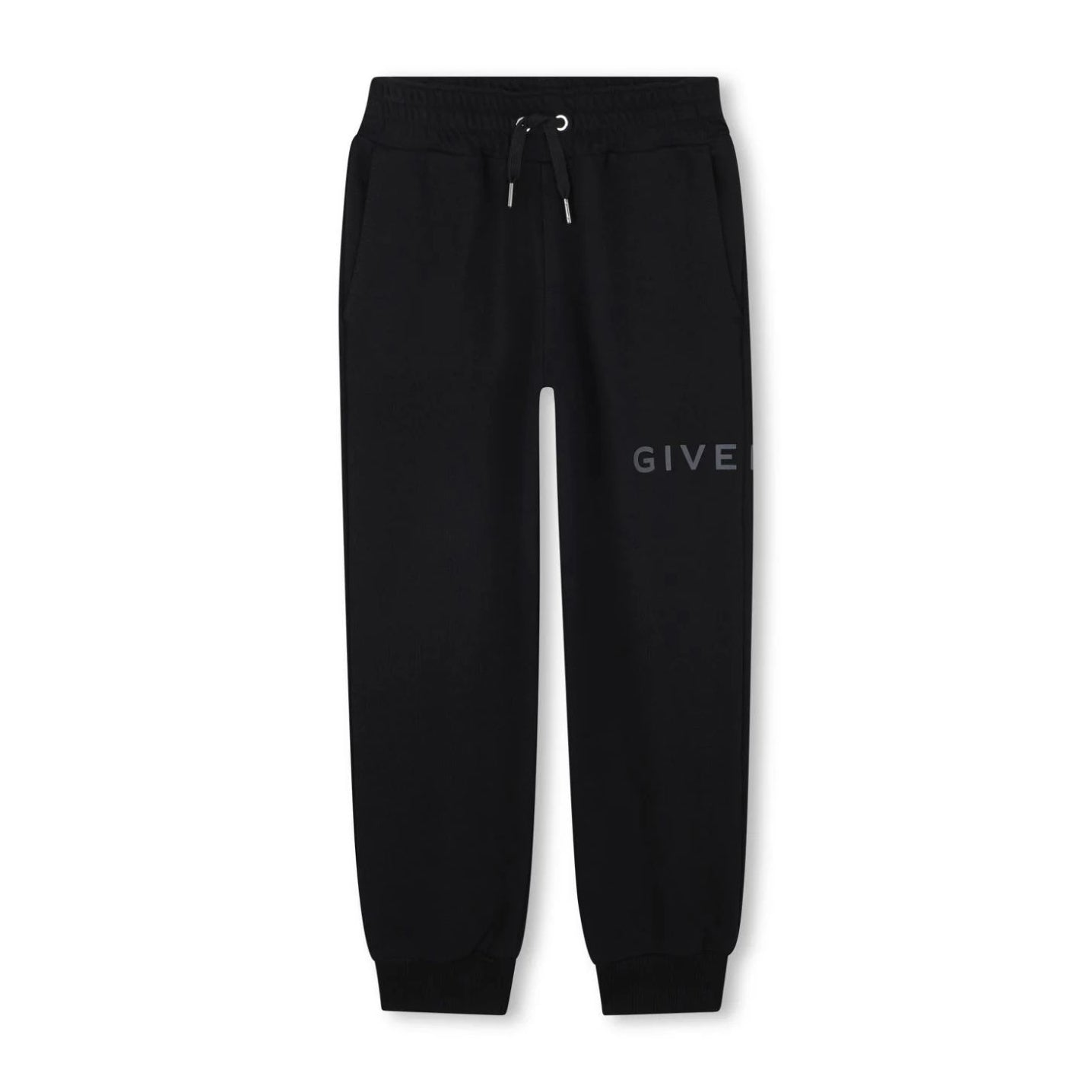 Boys & Girls Black Logo Cotton Trousers