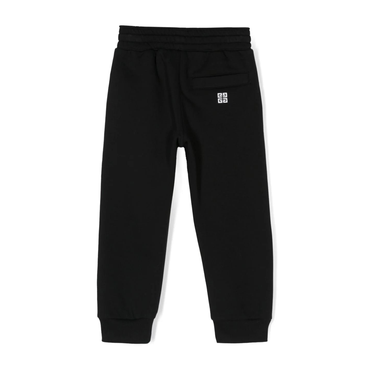 Boys Black Logo Cotton Trousers