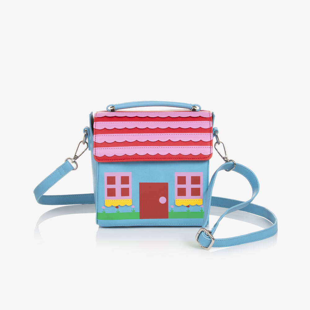 Girls Blue Farmhouse Shoulder Bag(L15.5xH18xD12.5cm)