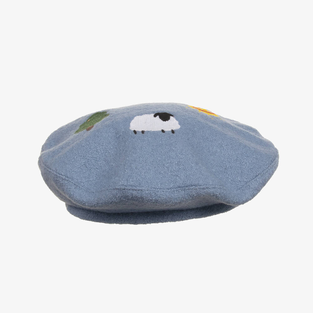 Girls Light Blue Sheep Beret