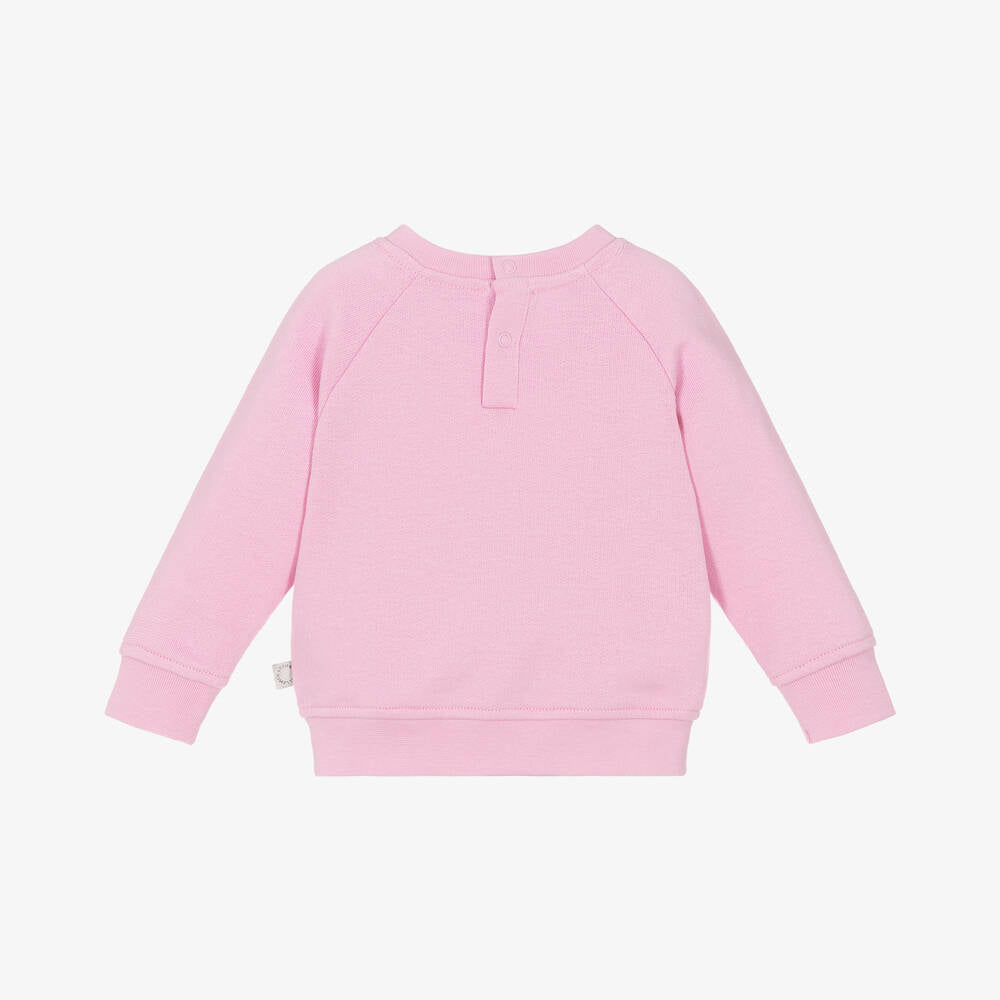 Baby Girls Pink Cherry Cotton Sweatshirt