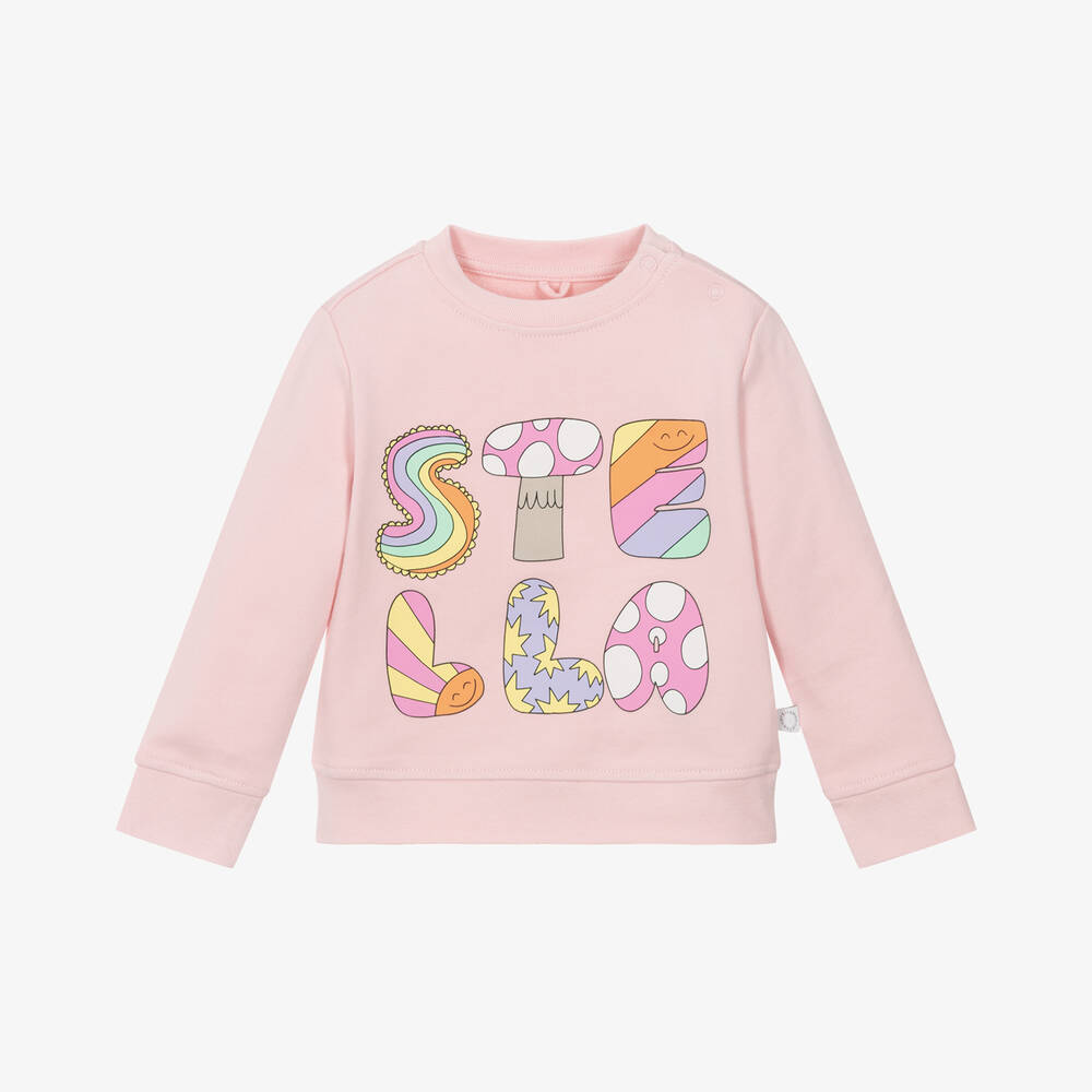 Baby Girls Rose Logo Cotton Sweatshirt