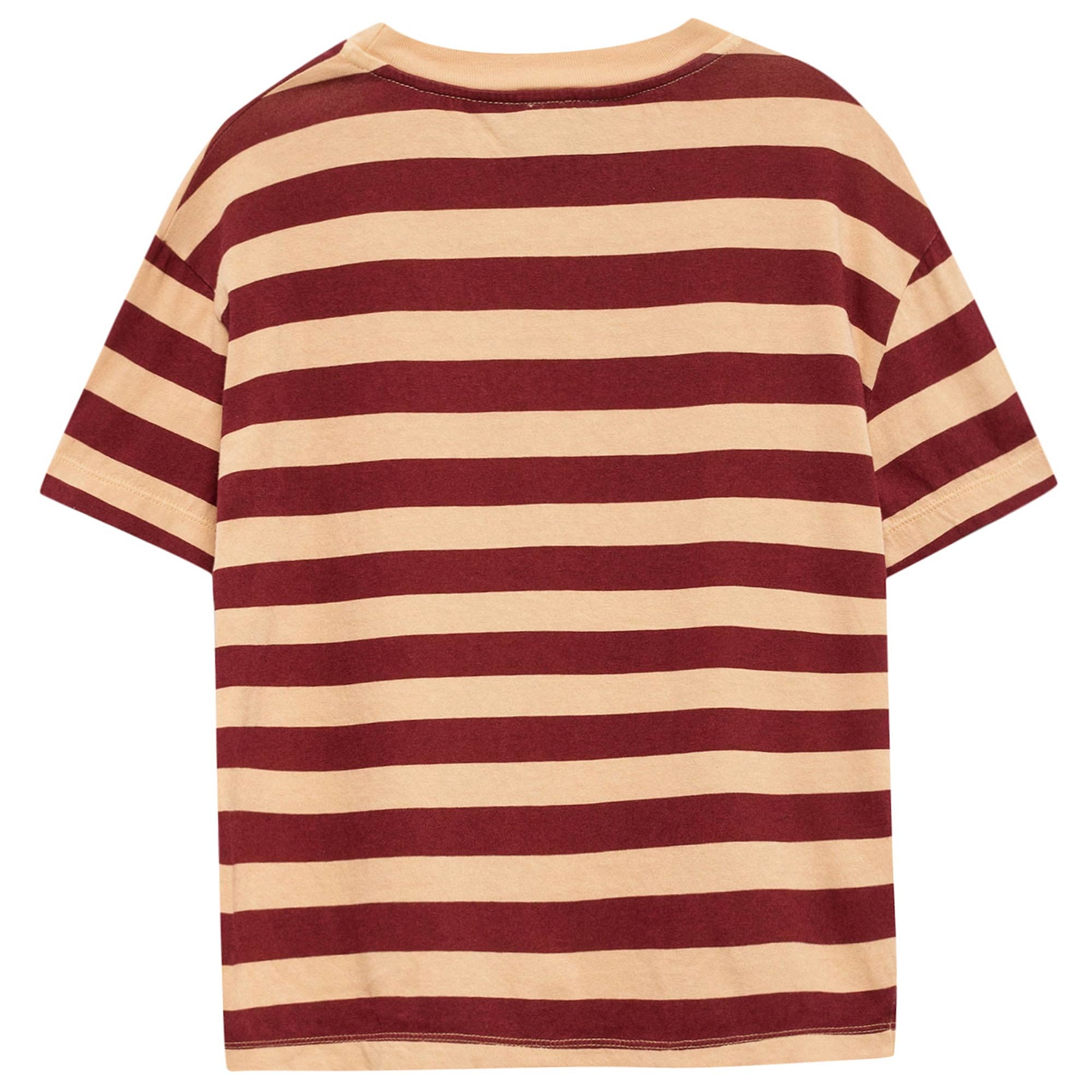 Boys & Girls Wine Red Striped T-shirt