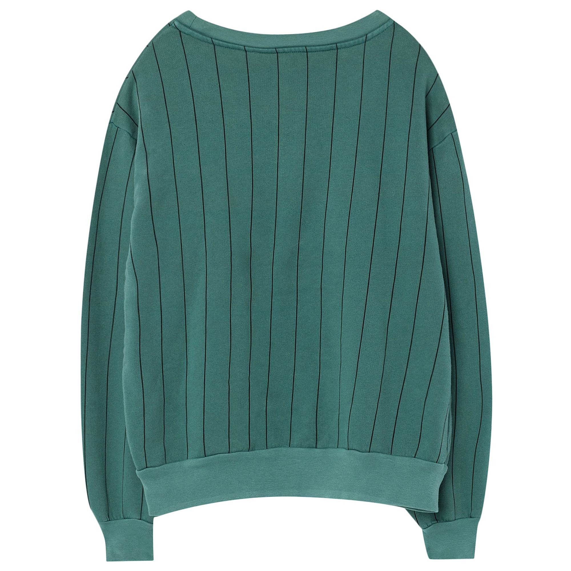 Boys & Girls Green Striped Cotton Sweatshirt