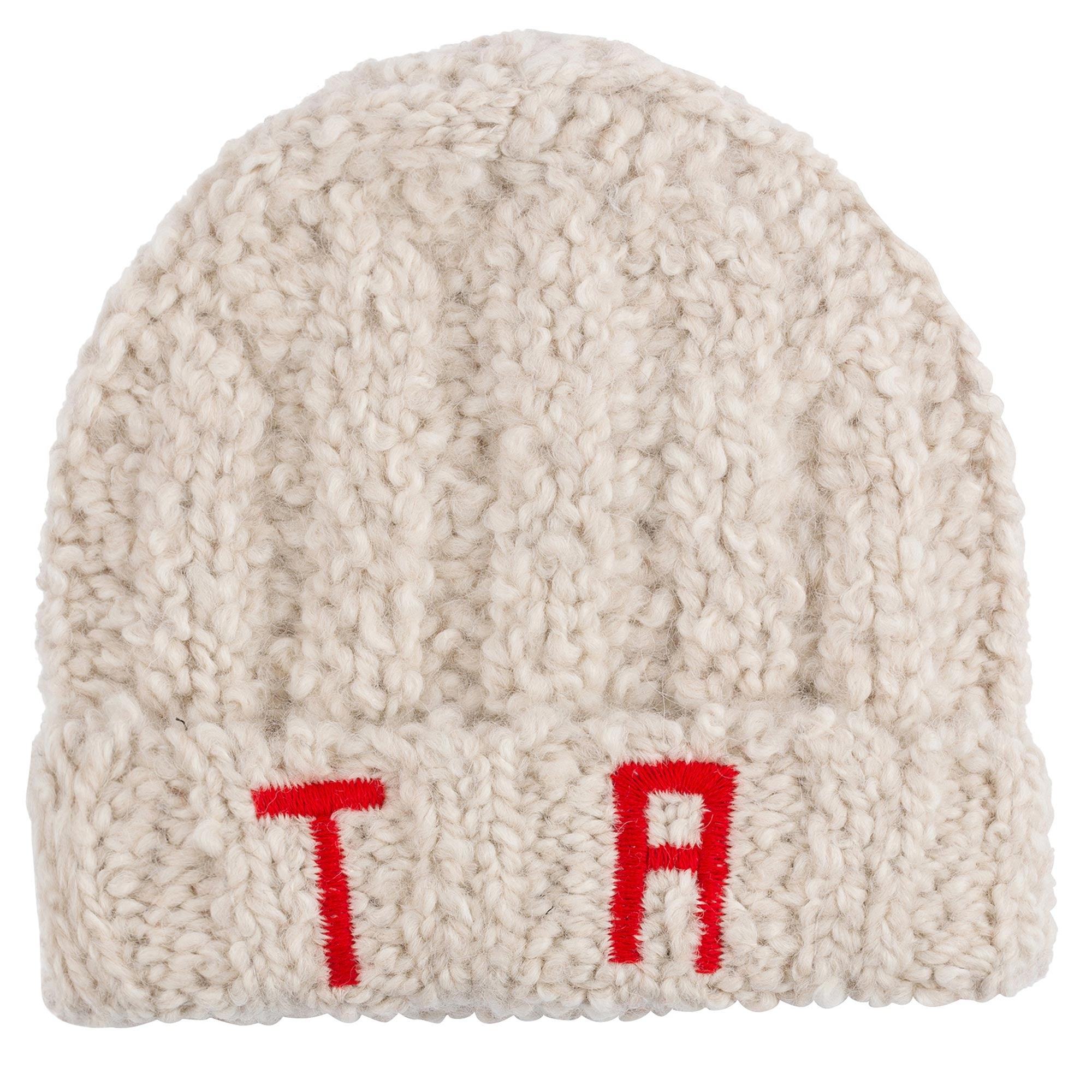 Boys & Girls Ivory "TR" Knitted Hat