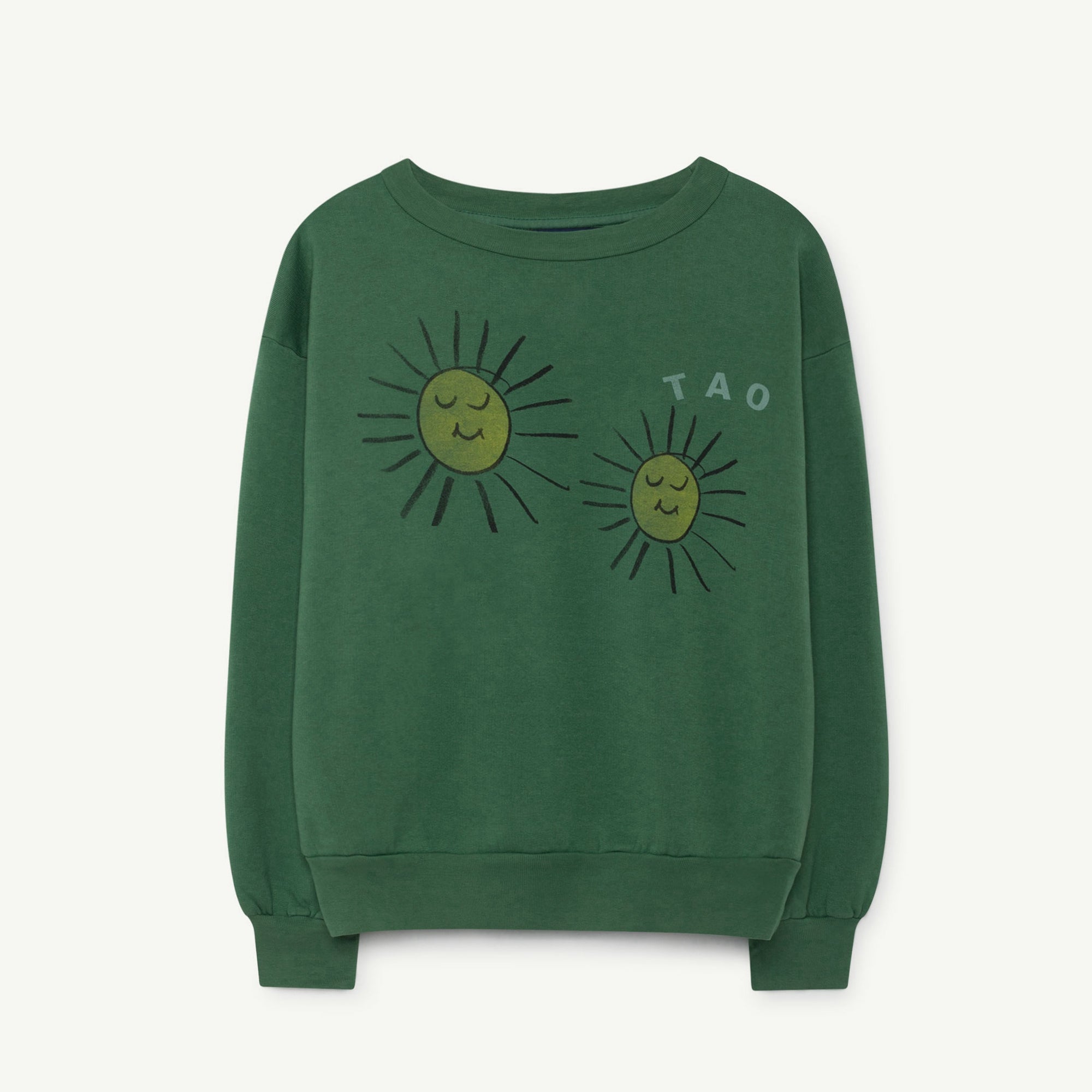 Boys & Girls Green Yellow Suns Cotton Sweatshirts