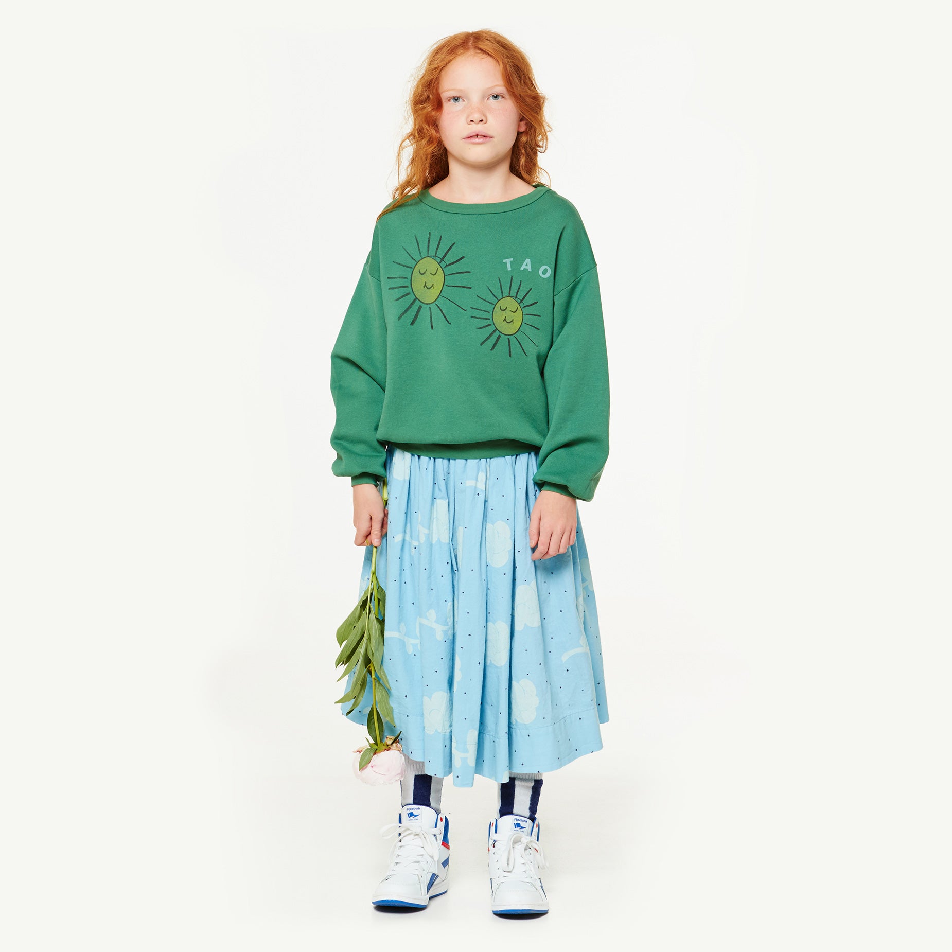 Boys & Girls Green Yellow Suns Cotton Sweatshirts