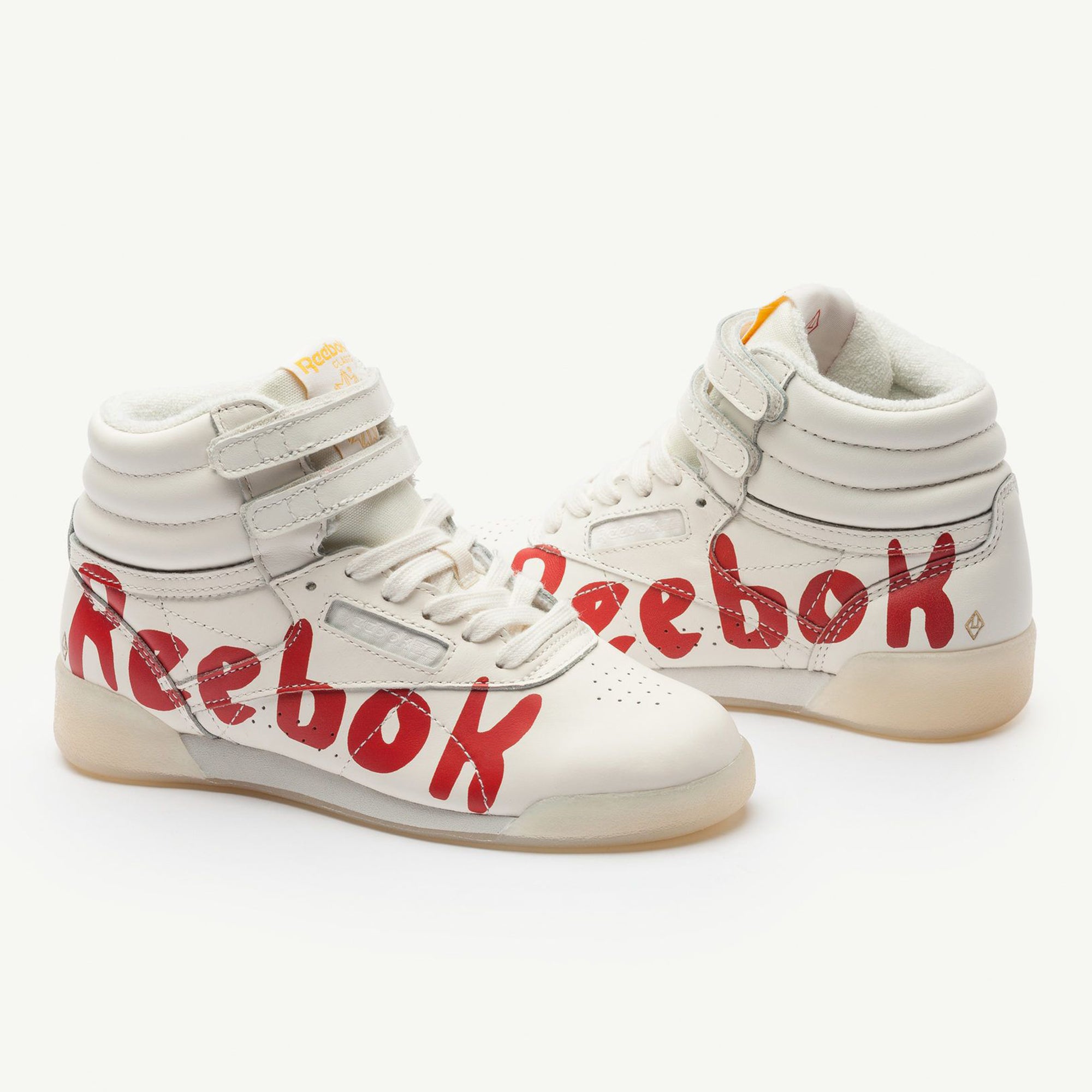 Boys & Girls Beige Cow Leather & Textile Sneakers