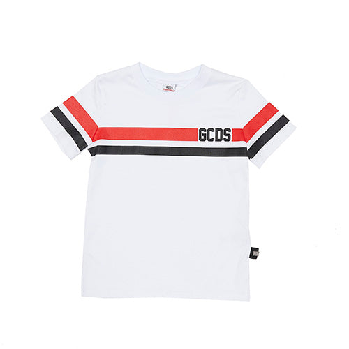 Boys White Logo Cotton T-shirt