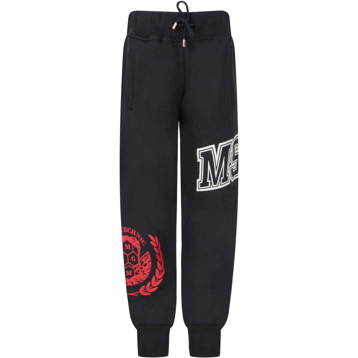 Boys Black Cotton Sweatpants