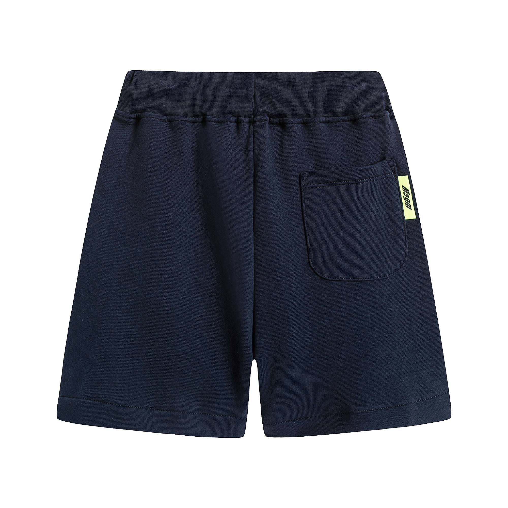 Boys Black Logo Cotton Shorts