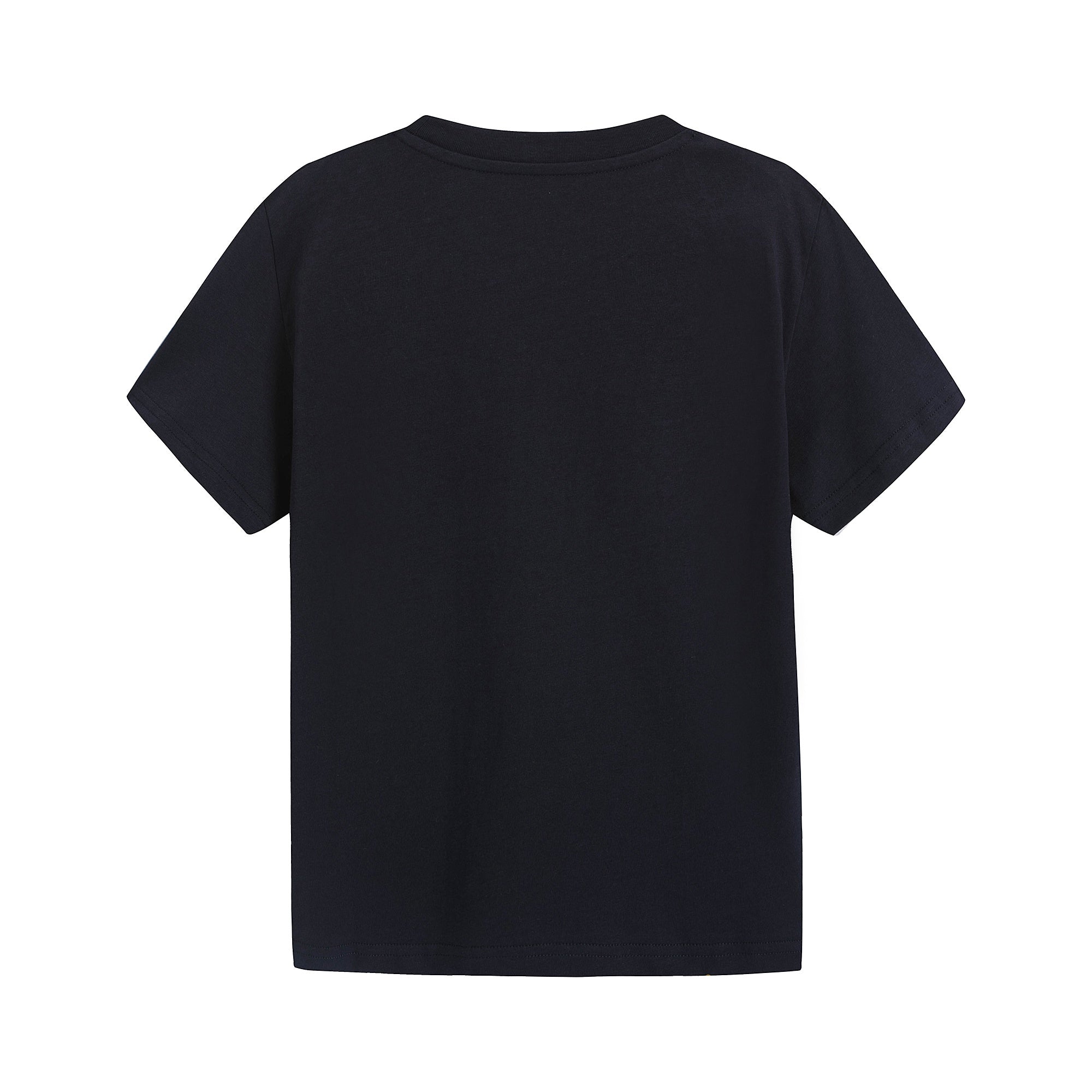 Boys & Girls Black Logo Cotton T-Shirt