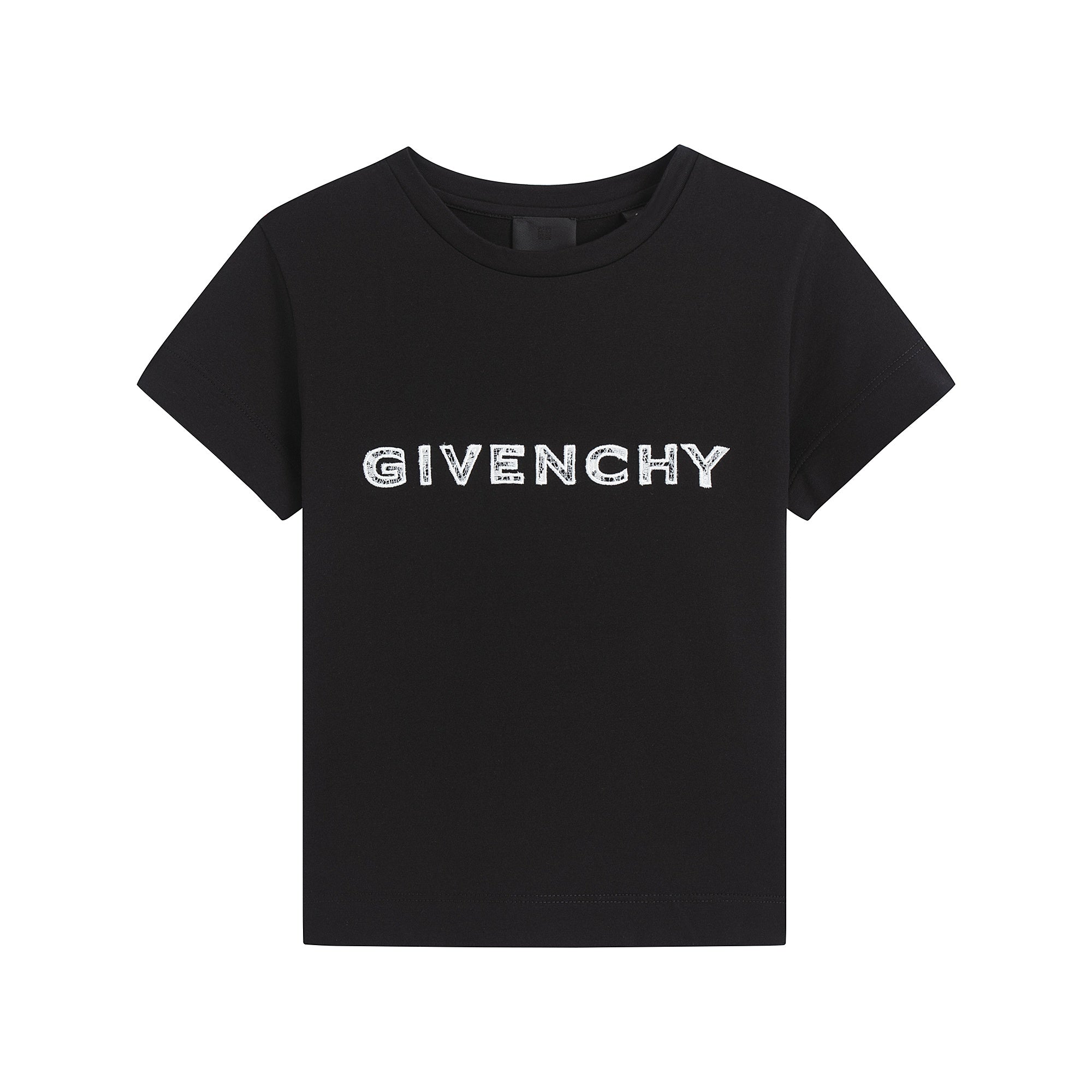 Boys & Girls Black Logo Cotton T-Shirt