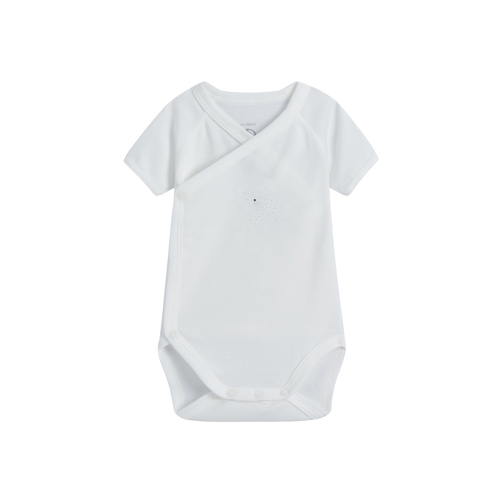 Baby Boys & Girls White Cotton Babysuit Set (5 Pack)