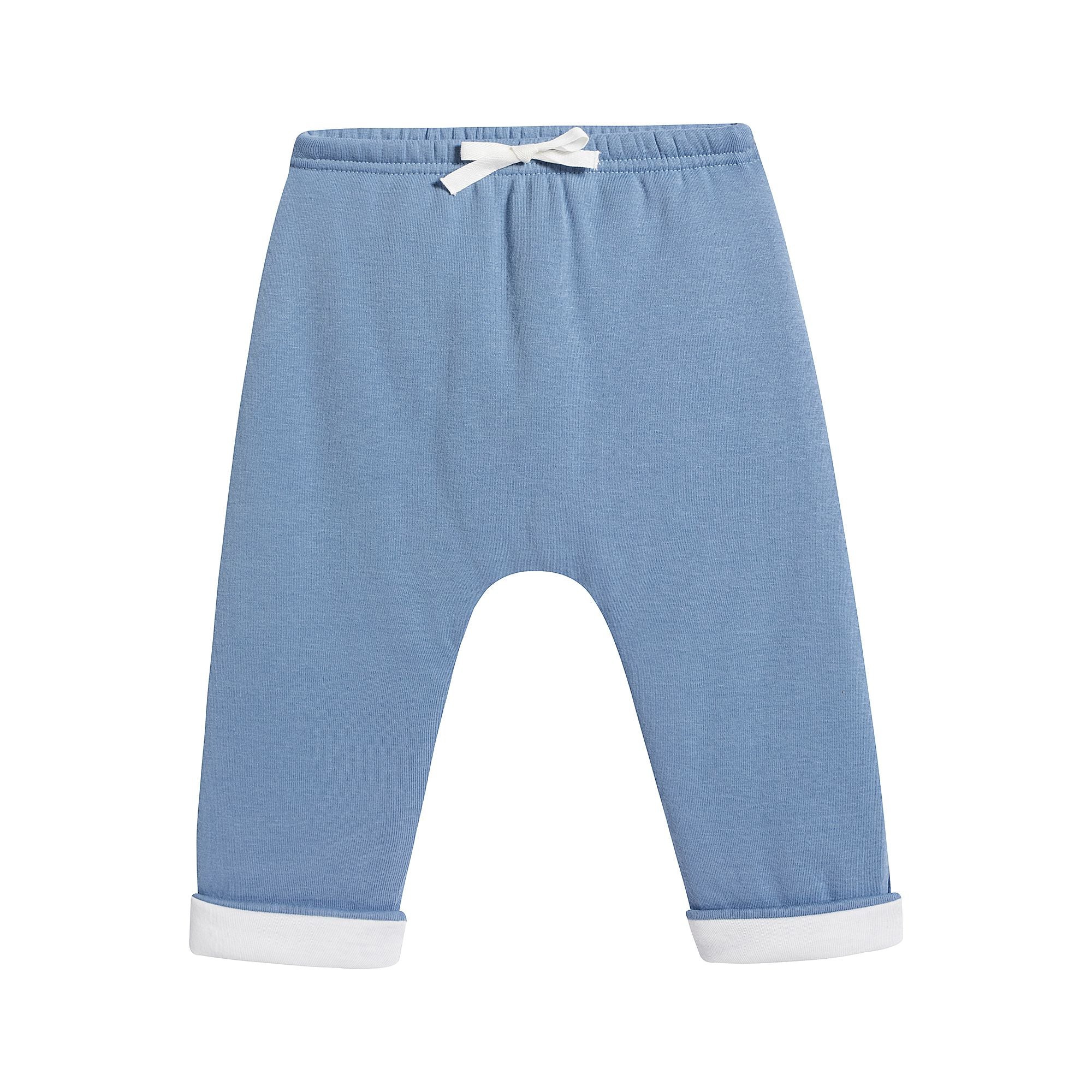 Baby Boys Blue Cotton Trousers