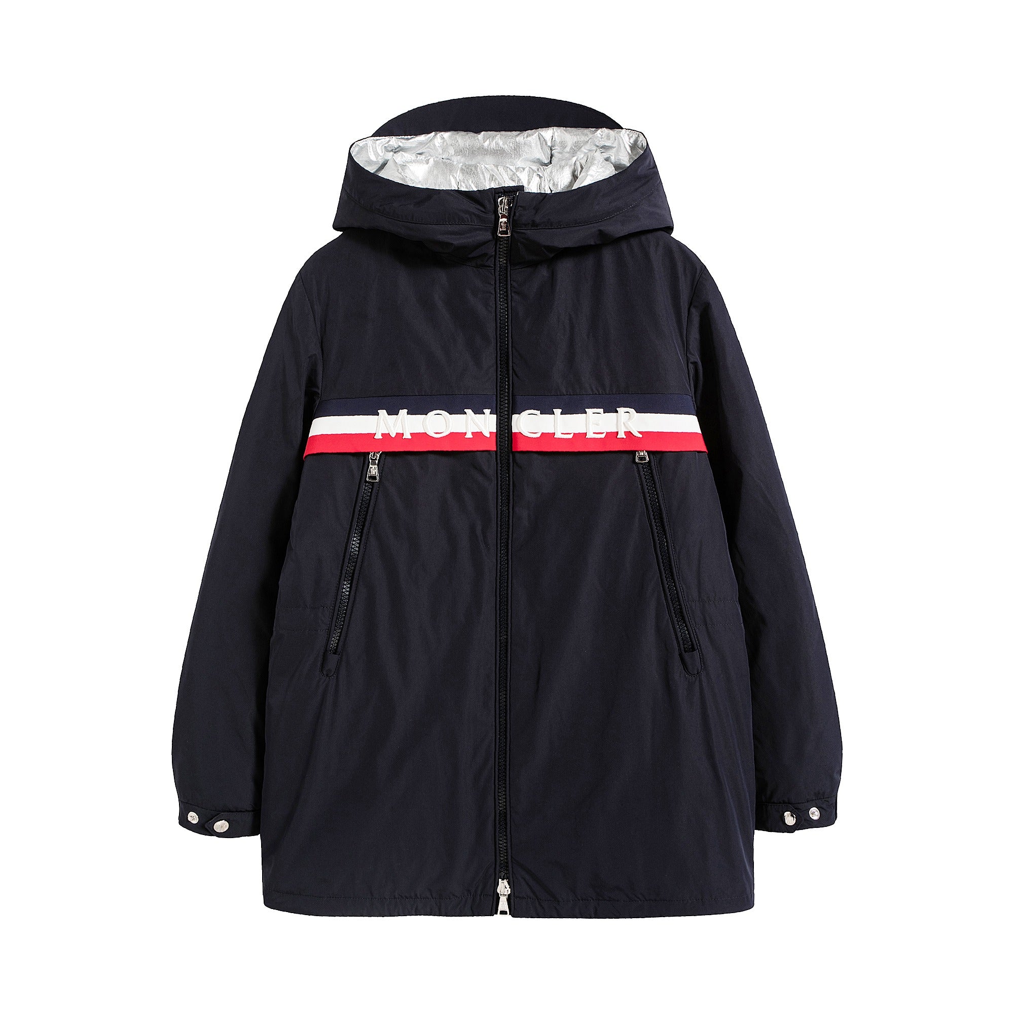 Boys Dark Blue Padded Down Long Parka