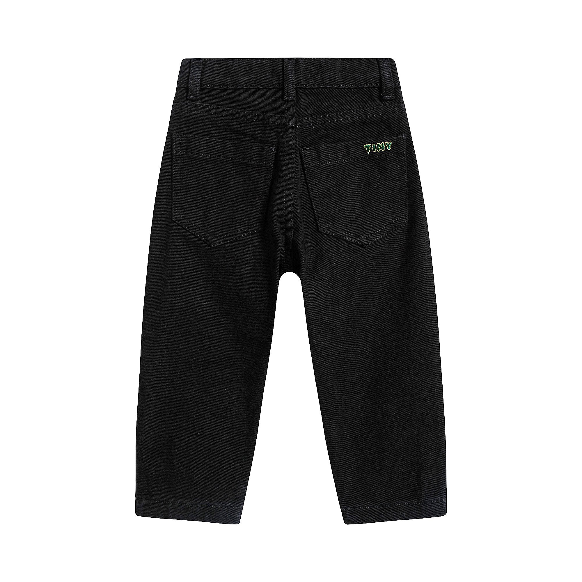 Boys & Girls Black Baggy Denim Trousers