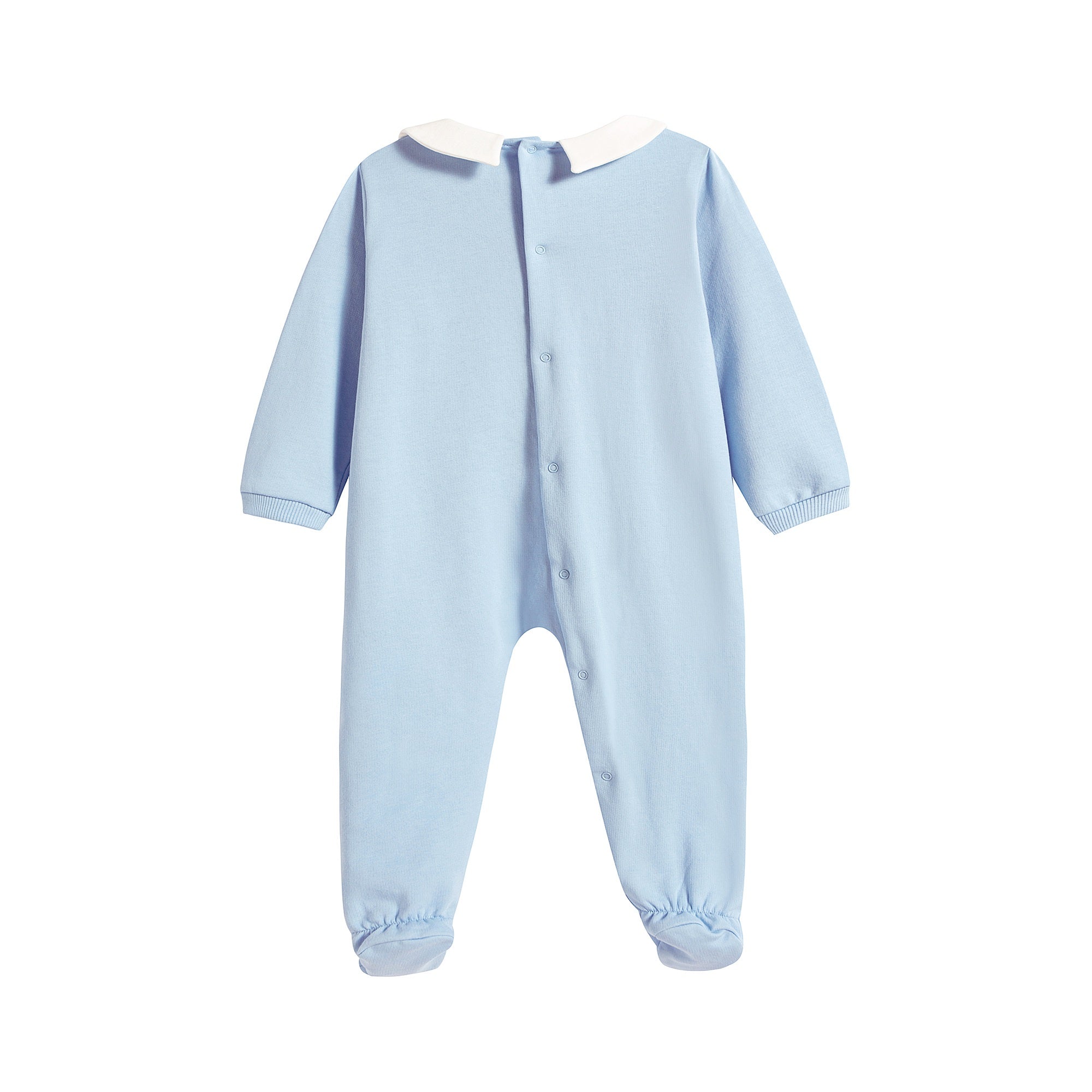 Baby Boys Blue Cotton Babysuit Set