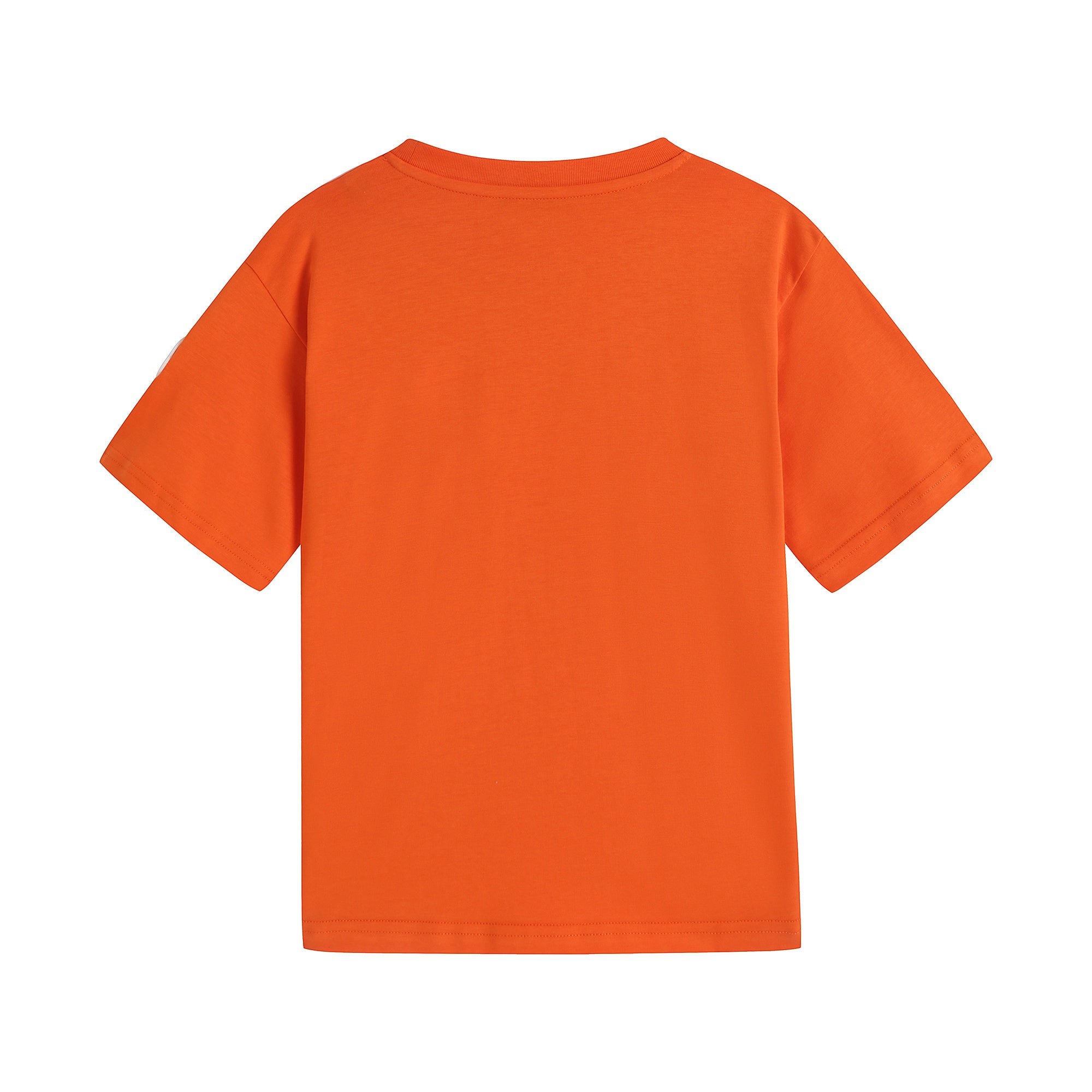 Boys & Girls Orange Logo Cotton T-Shirt