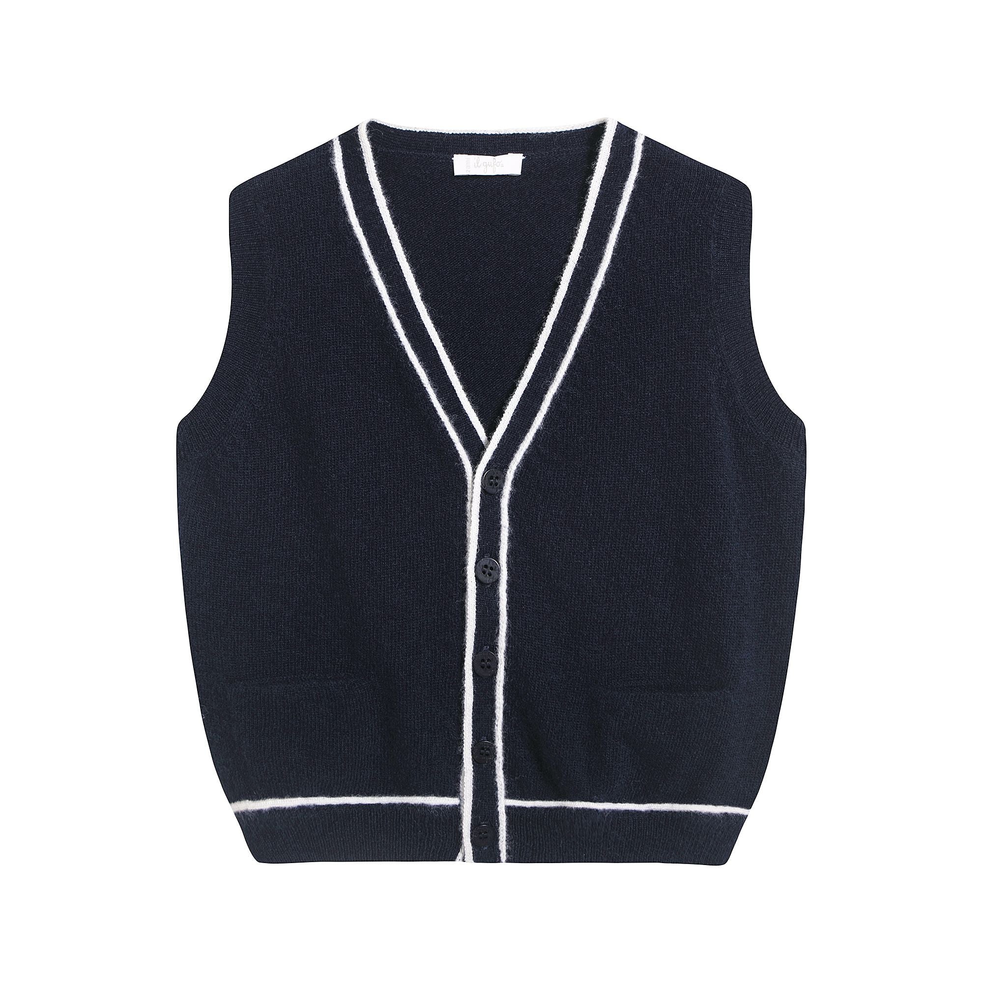 Boys & Girls Blue Wool Gilet