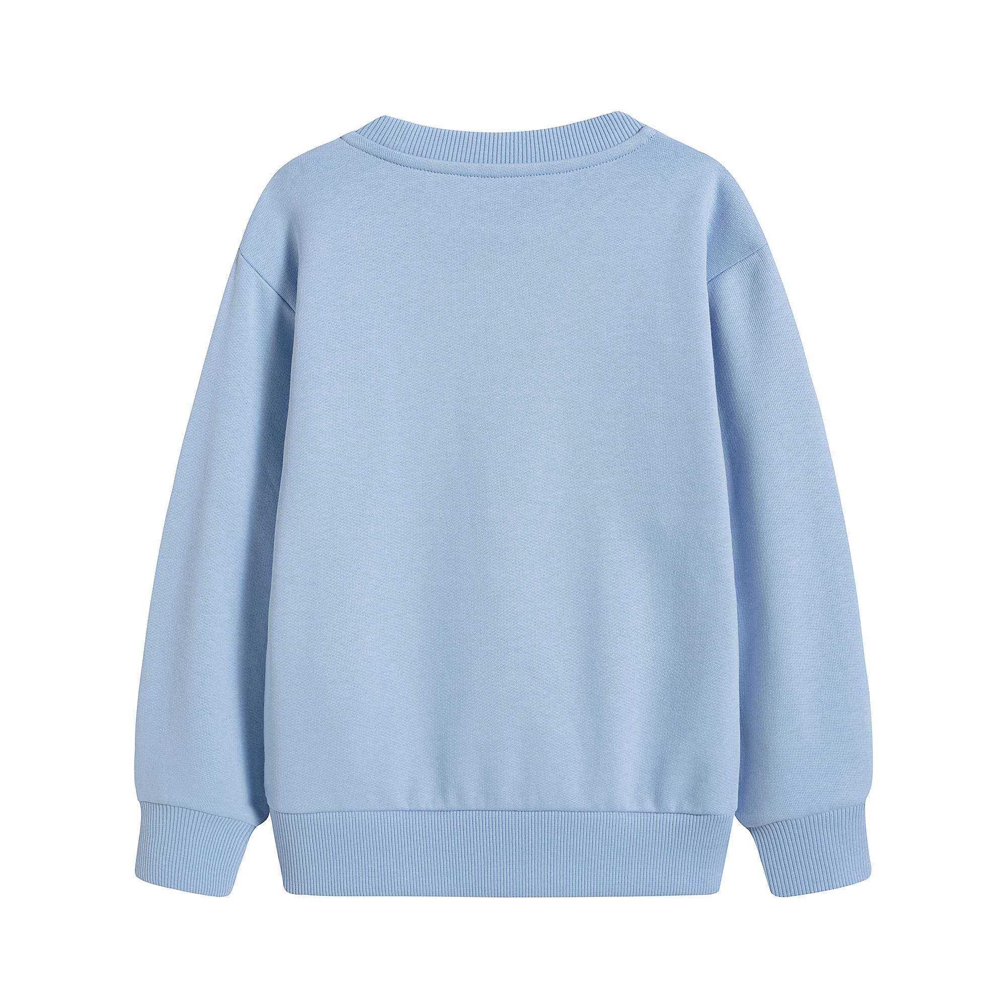 Boys Blue Logo Cotton Sweatshirt