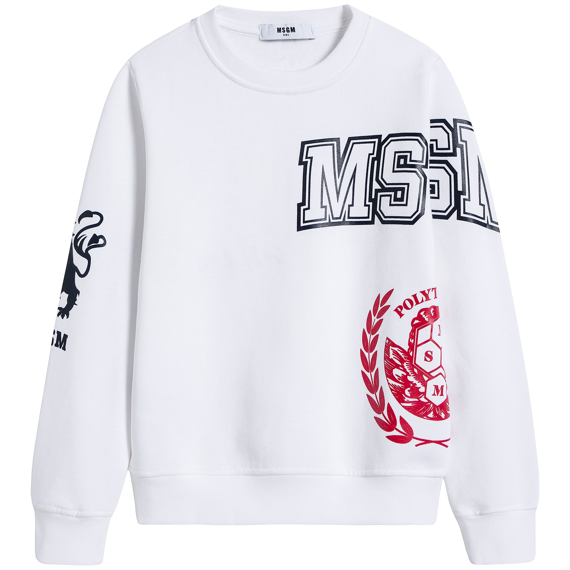 Boys White Cotton Sweatshirt