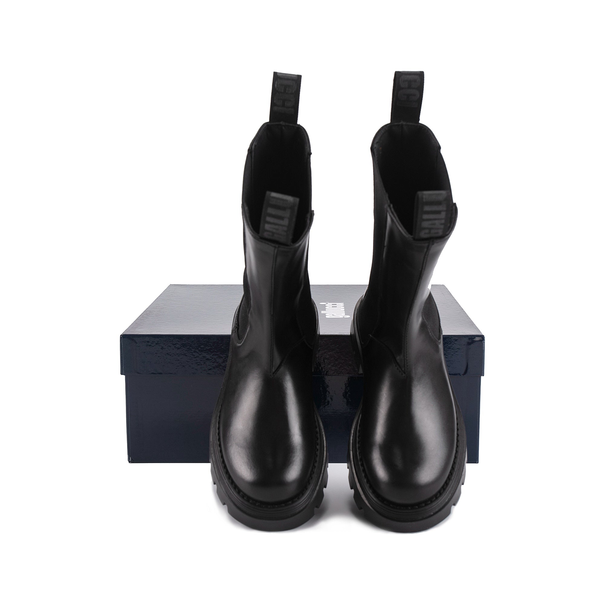 Boys & Girls Black Leather Shoes