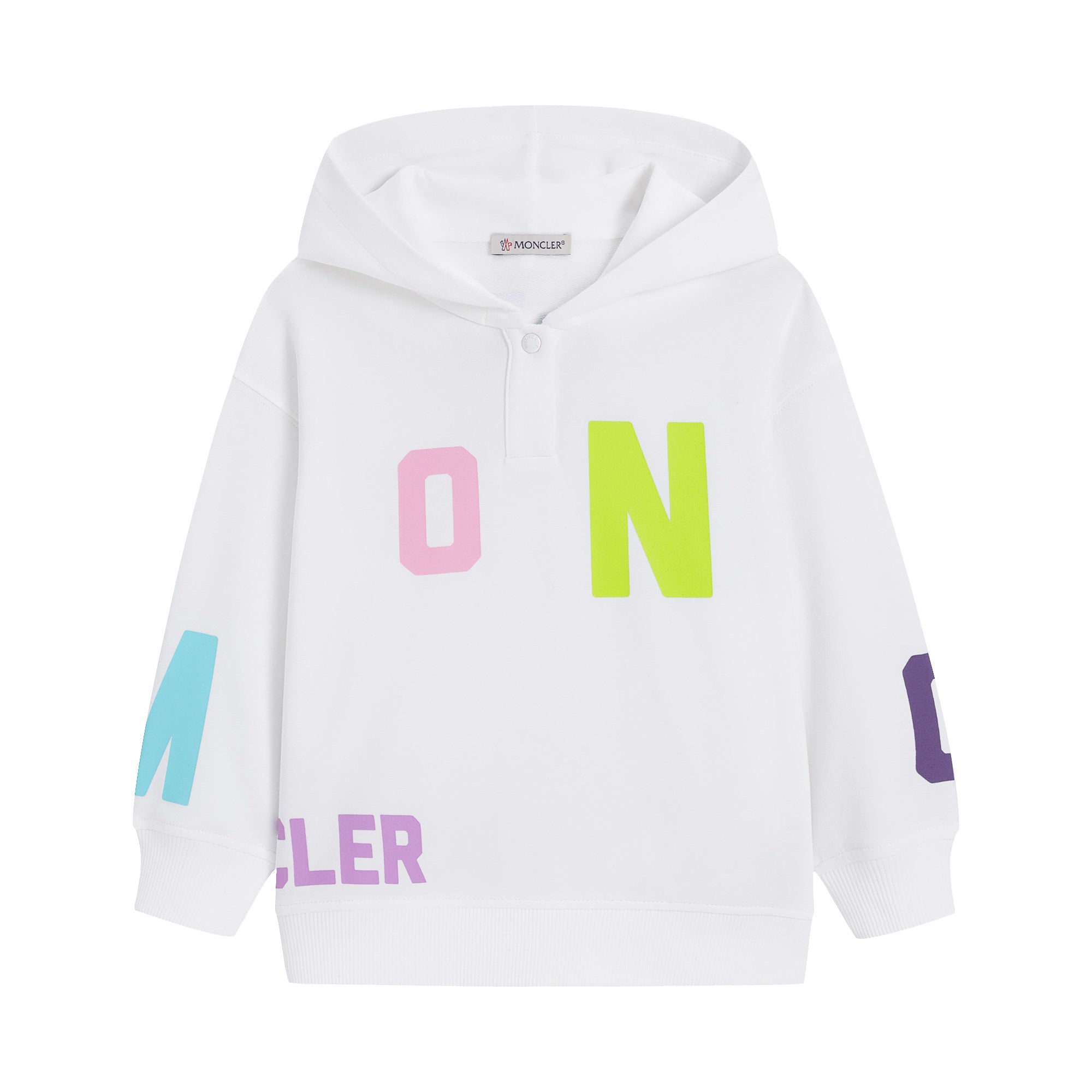 Boys & Girls White Logo Cotton Sweatshirt