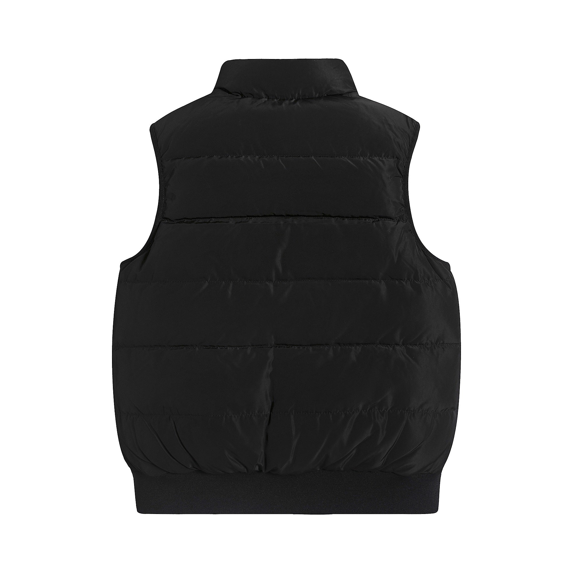 Boys Black Logo Reversible Gilet