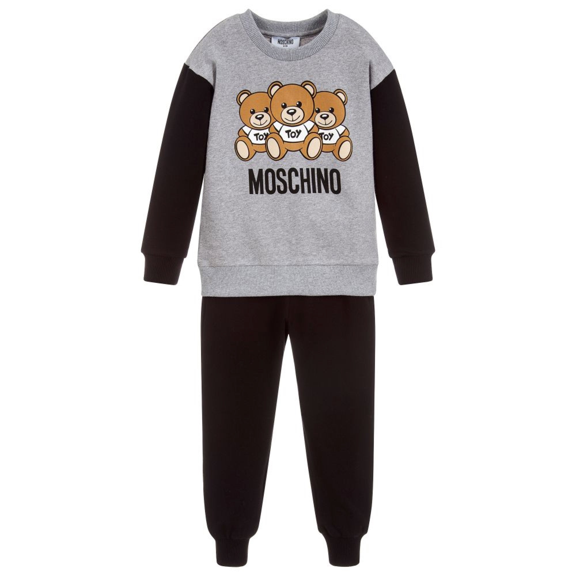 Boys & Girls Grey Black Cotton Sets