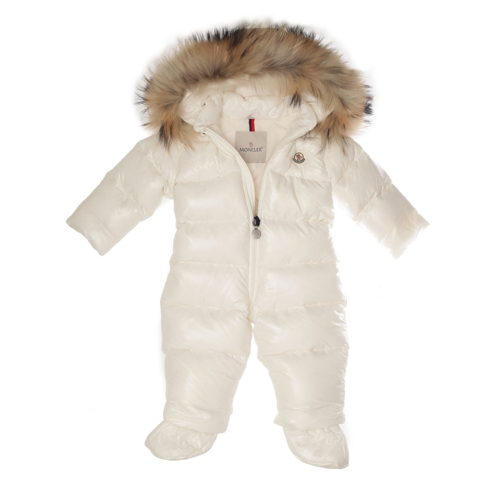 Baby White Plush Trims Hooded Padded Down 'Crystal' Snowsuit - CÉMAROSE | Children's Fashion Store - 2