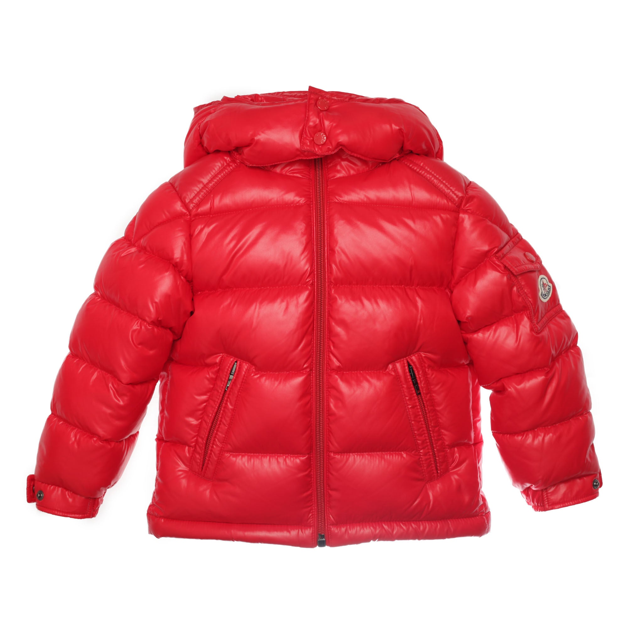 Baby Red Hooded Padded Down 'Maya'Jacket - CÉMAROSE | Children's Fashion Store - 1